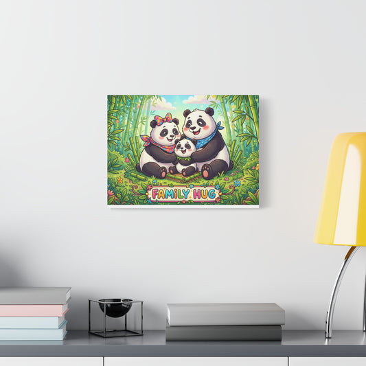 Family Hug Panda Classic Canvas