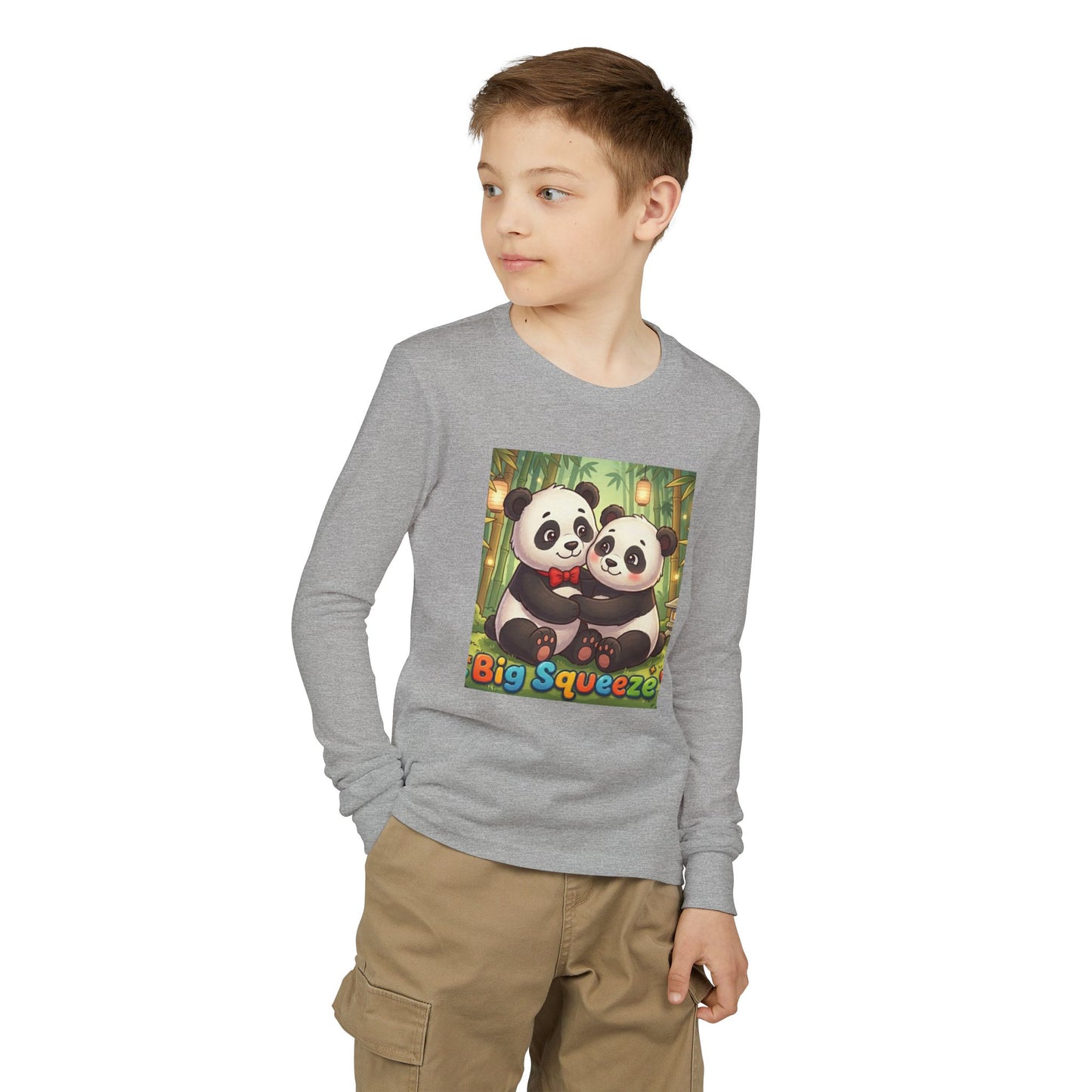 Big Squeeze Panda Youth Jersey Long Sleeve Tee