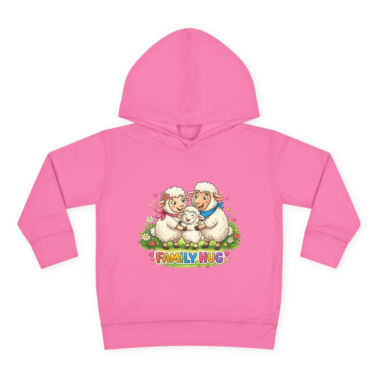 Family Hug Lamb Toddler Pullover Fleece Hoodie