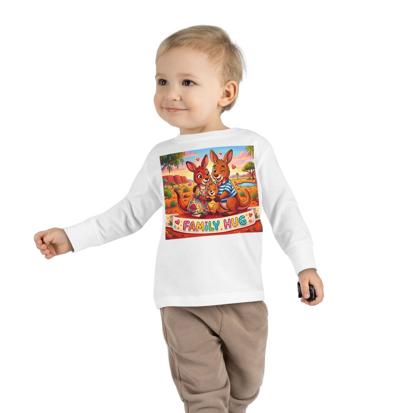 Family Hug Kangaroo Toddler Long Sleeve Tee