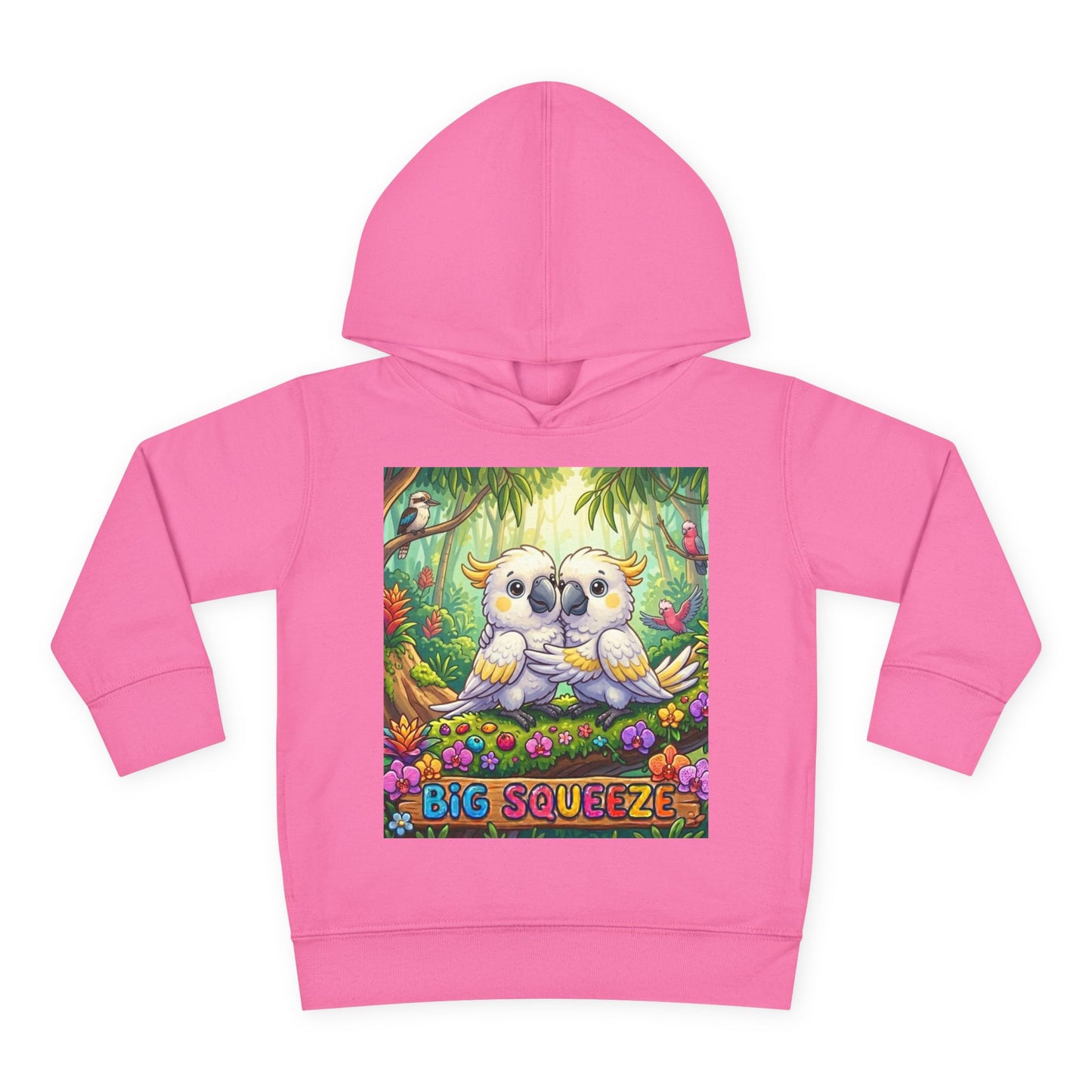 Big Squeeze Cockatoo Toddler Pullover Fleece Hoodie