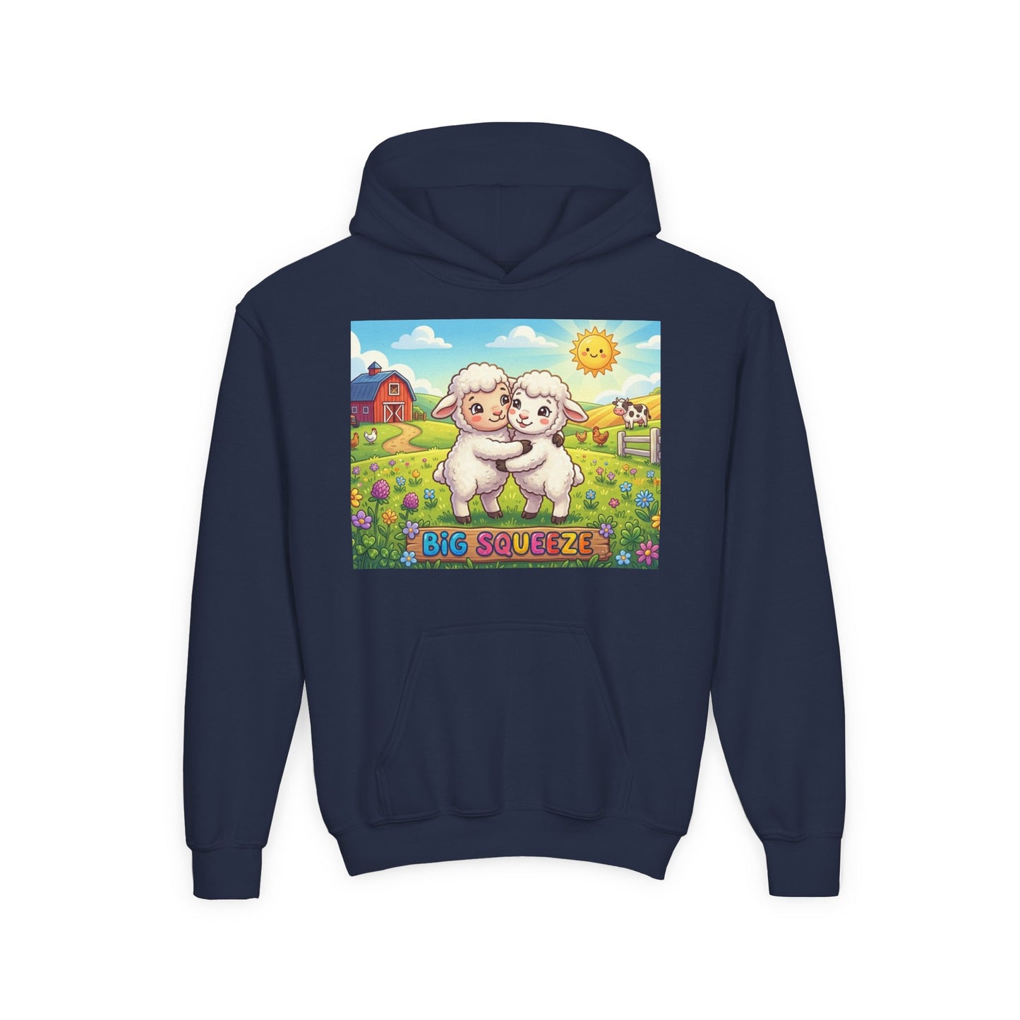 Big Squeeze Lamb Youth Heavy Blend Hooded Sweatshirt