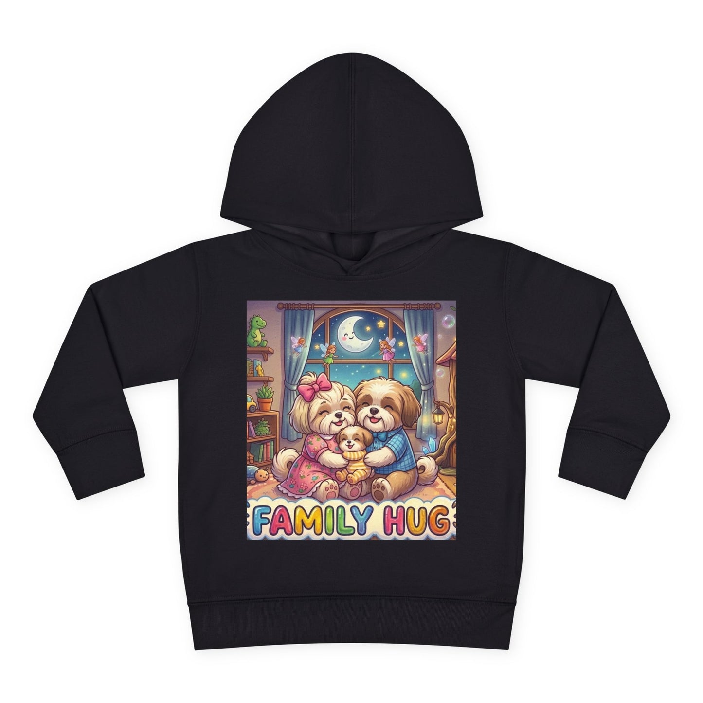 Family Hug Shih Tzu Toddler Pullover Fleece Hoodie