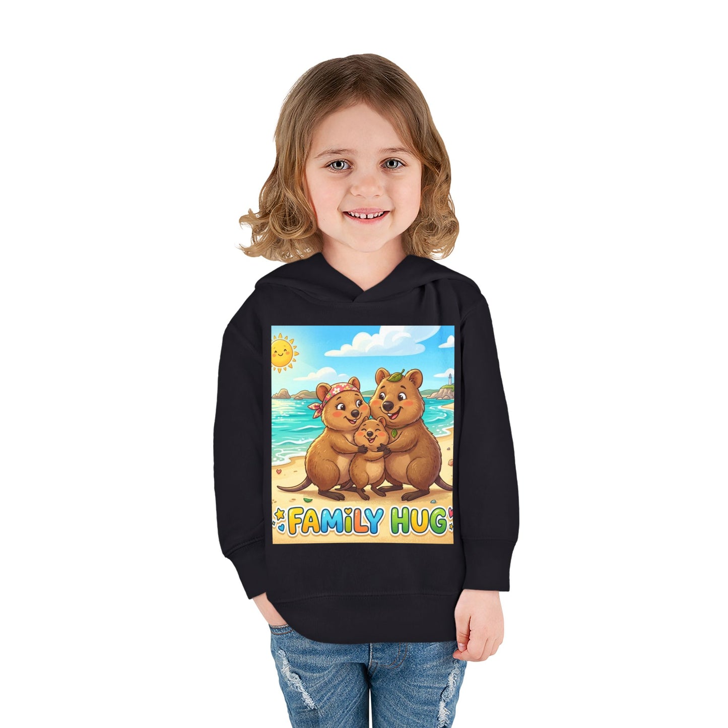 Family Hug Quokka Toddler Pullover Fleece Hoodie