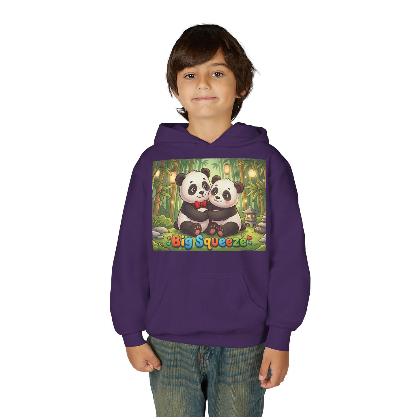 Big Squeeze Panda Youth Heavy Blend Hooded Sweatshirt