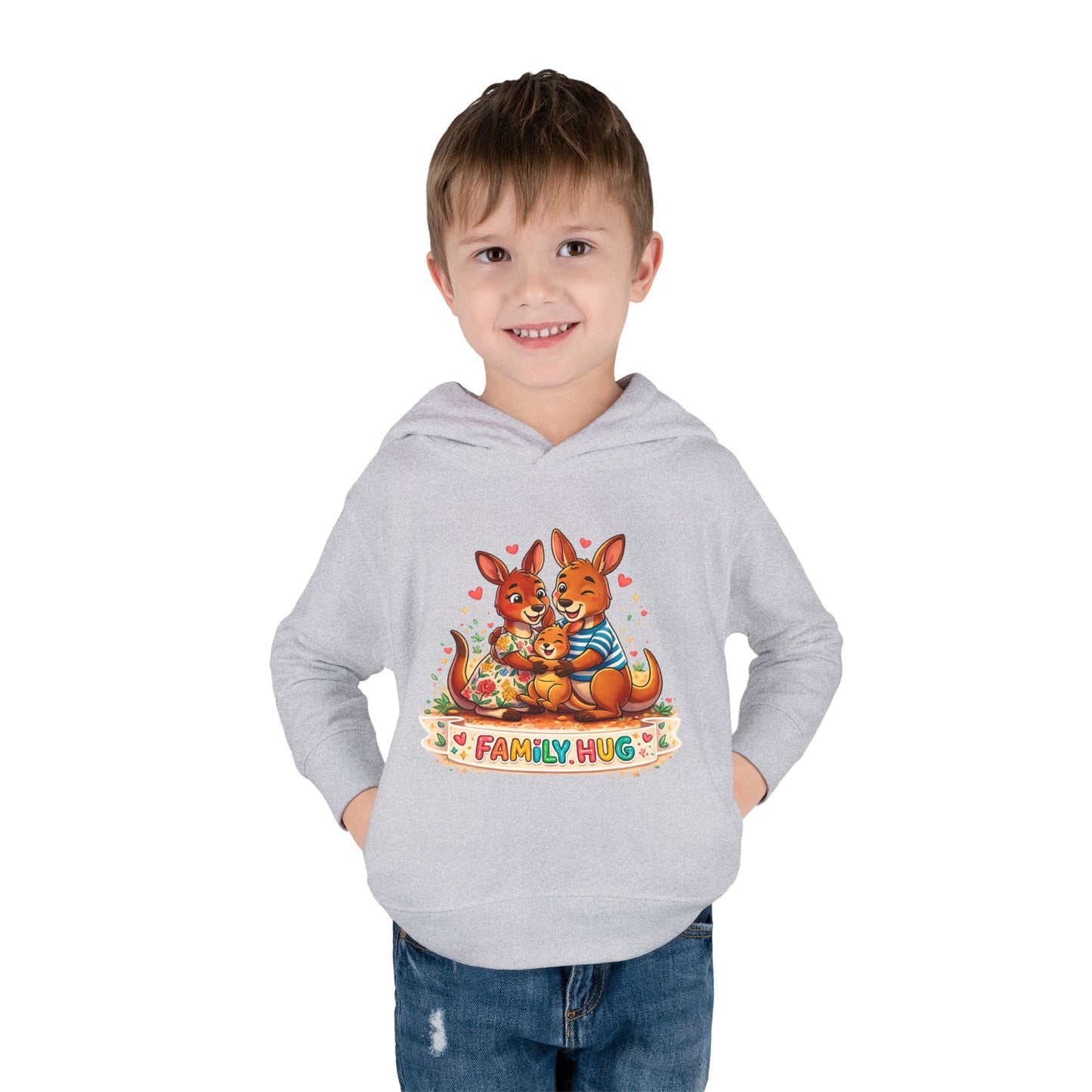 Family Hug Kangaroo Toddler Pullover Fleece Hoodie