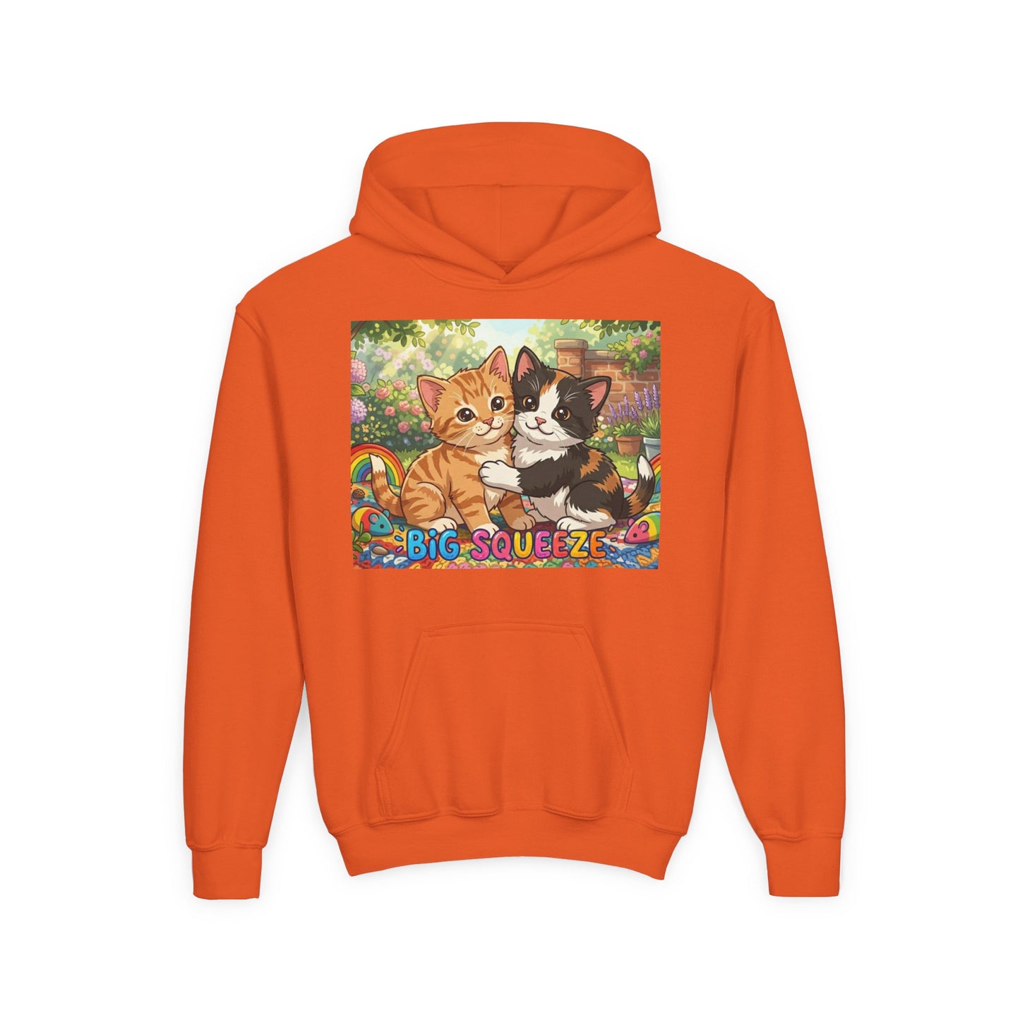 Big Squeeze Kitten Youth Heavy Blend Hooded Sweatshirt