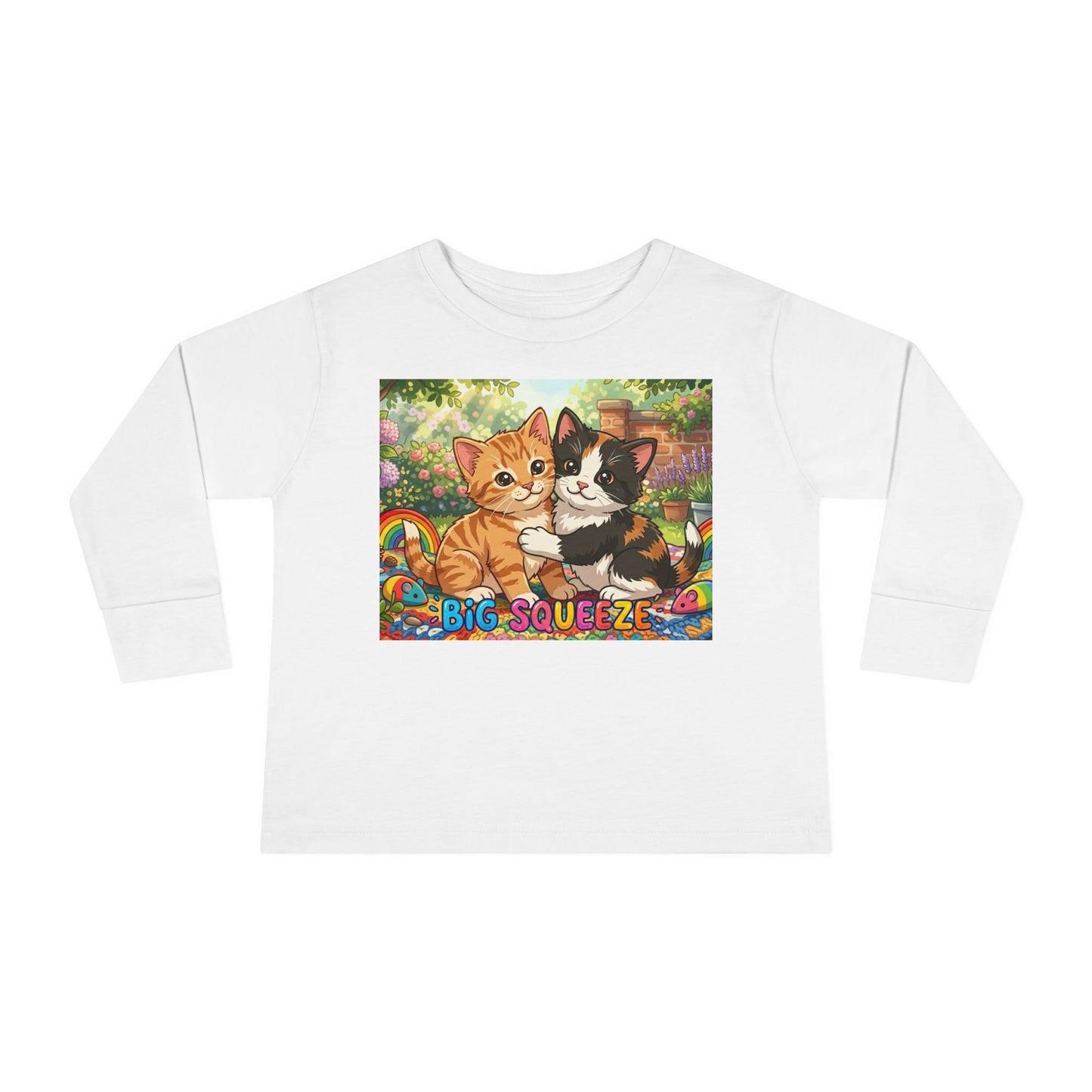 Big Squeeze Kitten Toddler Long Sleeve Tee
