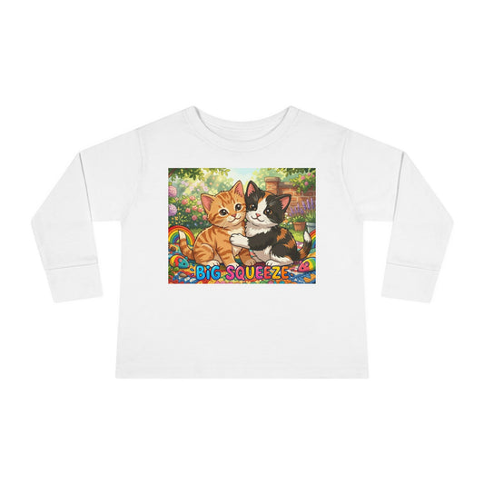 Big Squeeze Kitten Toddler Long Sleeve Tee