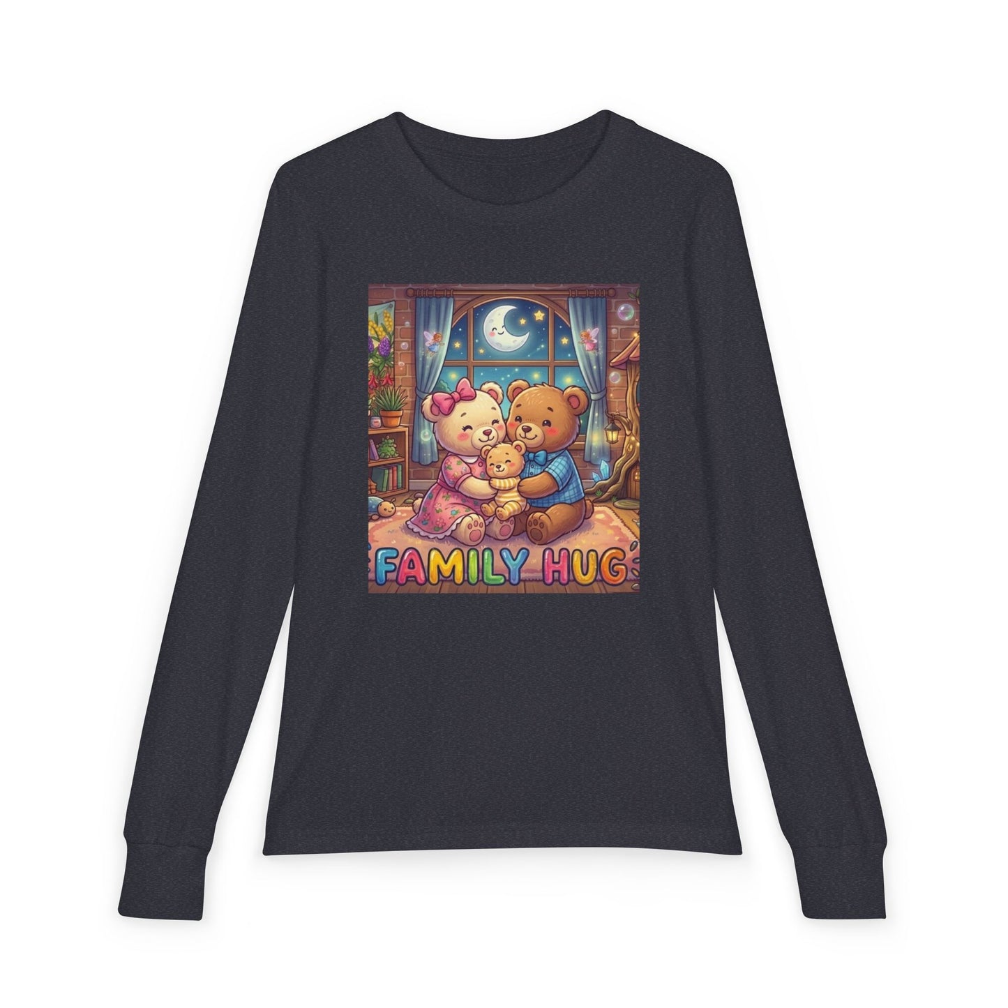 Family Hug Teddy Youth Jersey Long Sleeve Tee