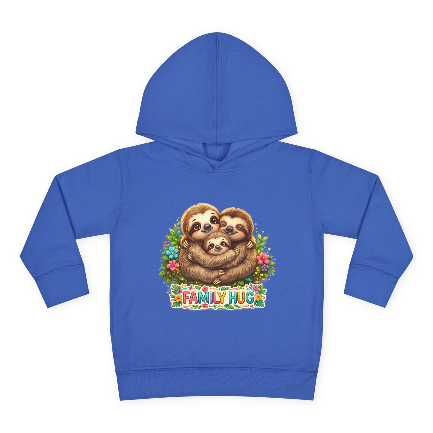 Family Hug Sloth Toddler Pullover Fleece Hoodie