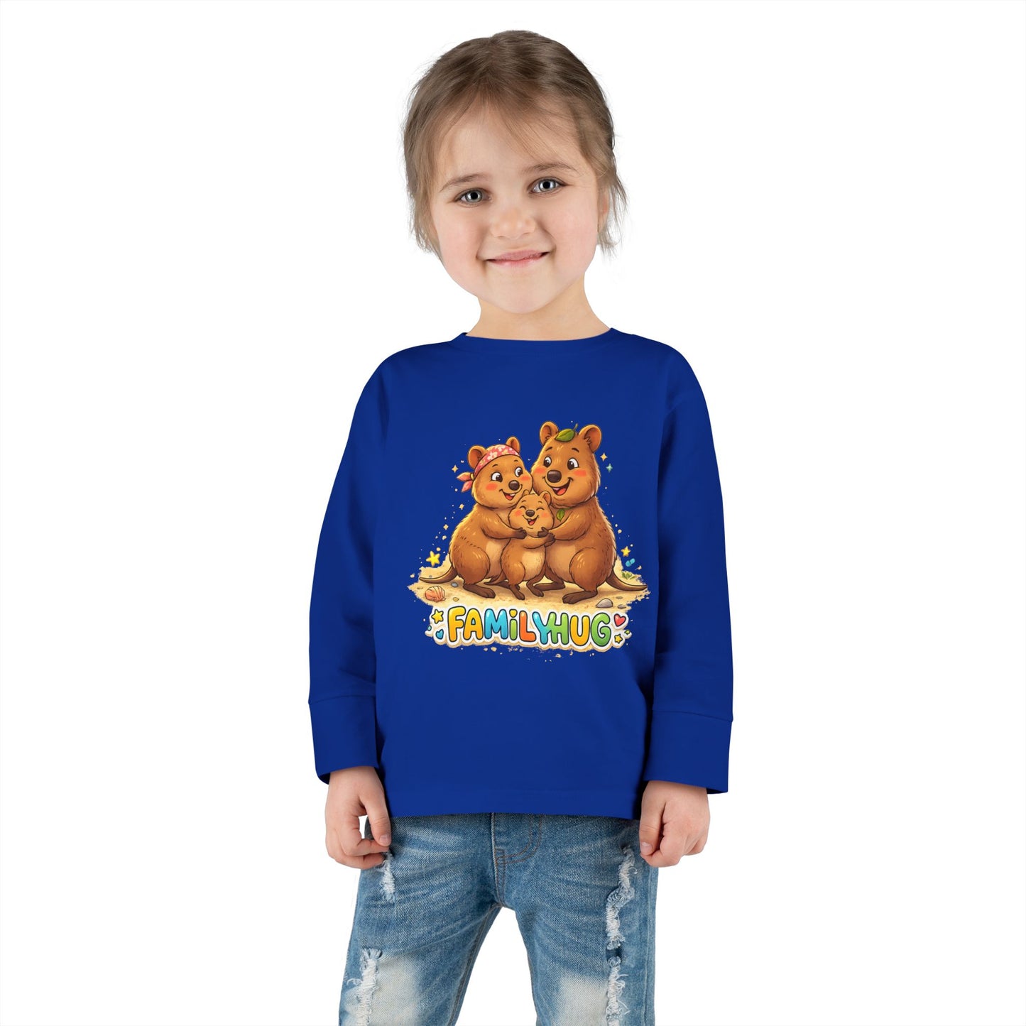 Family Hug Quokka Toddler Long Sleeve Tee