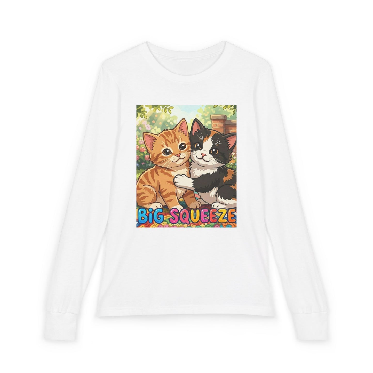 Big Squeeze Kitten Youth Jersey Long Sleeve Tee