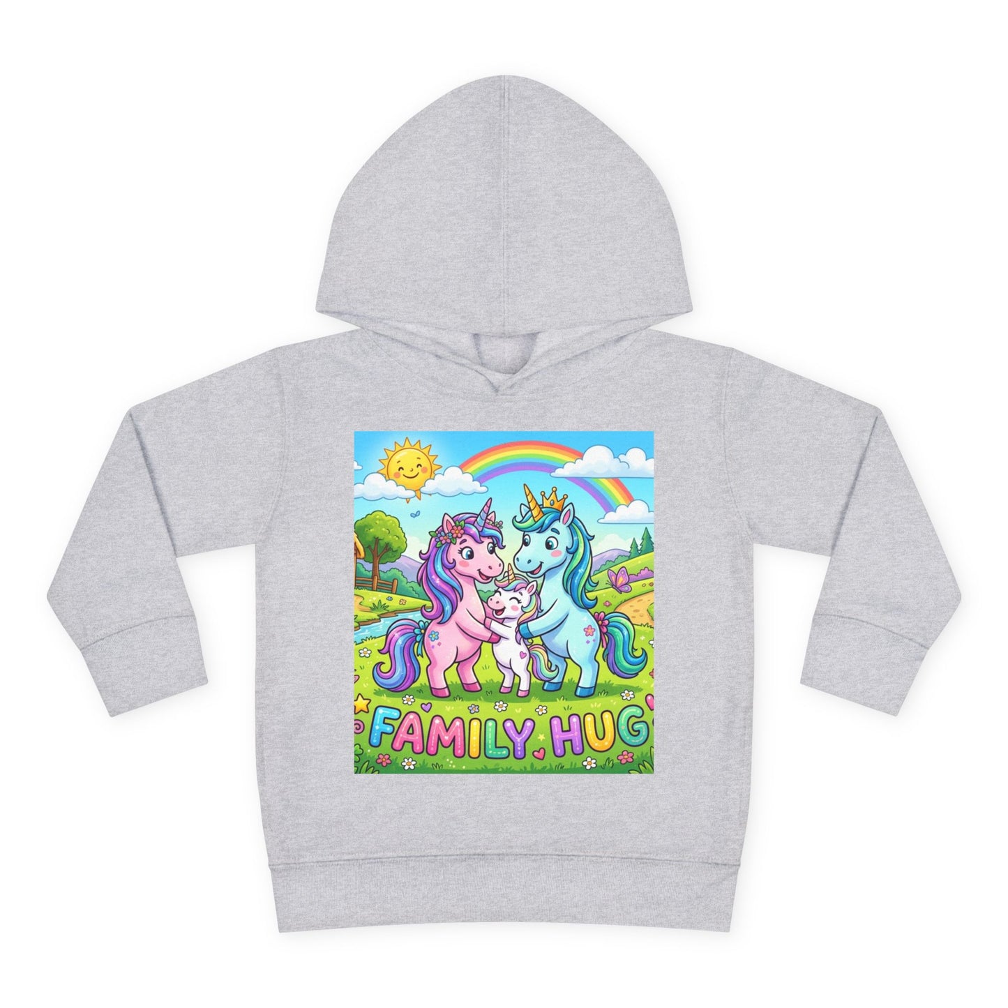 Family Hug Unicorn Toddler Pullover Fleece Hoodie