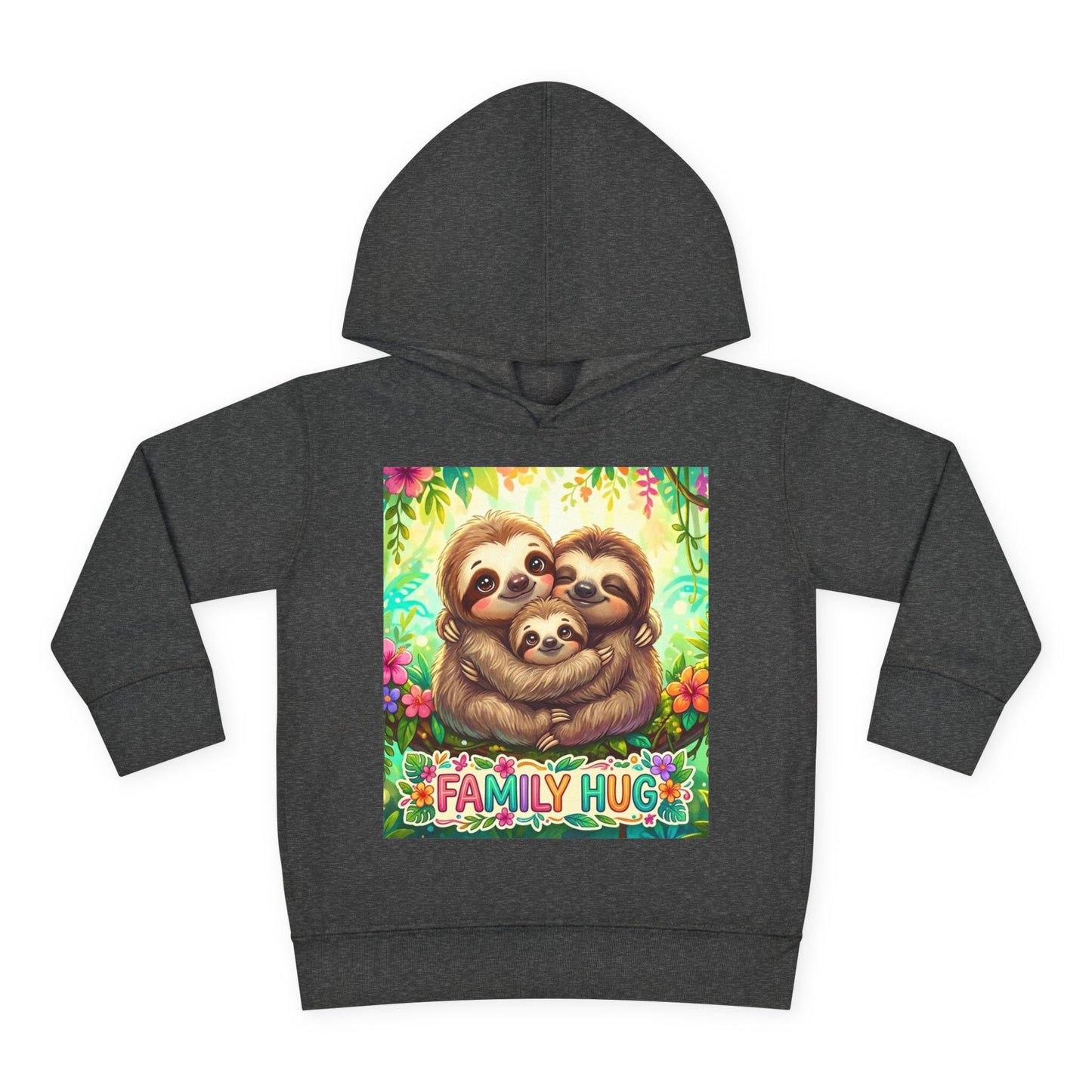 Family Hug Sloth Toddler Pullover Fleece Hoodie
