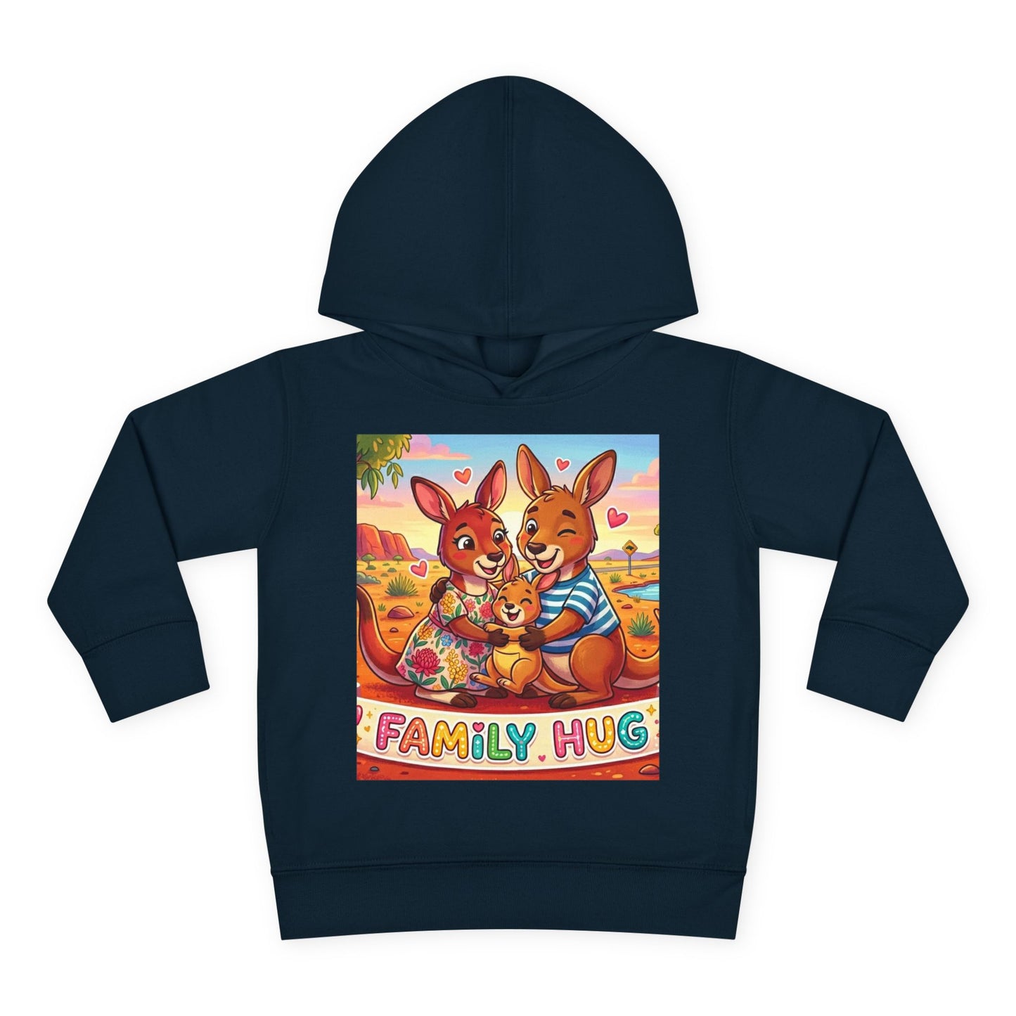 Family Hug Kangaroo Toddler Pullover Fleece Hoodie
