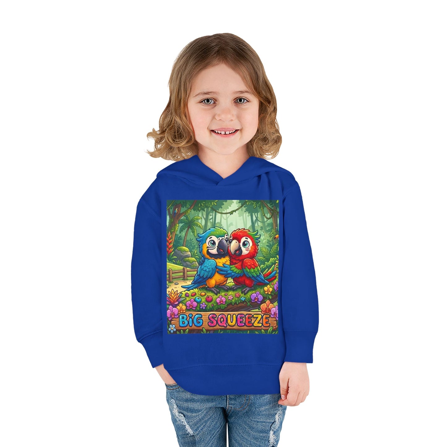 Big Squeeze Macaw Toddler Pullover Fleece Hoodie