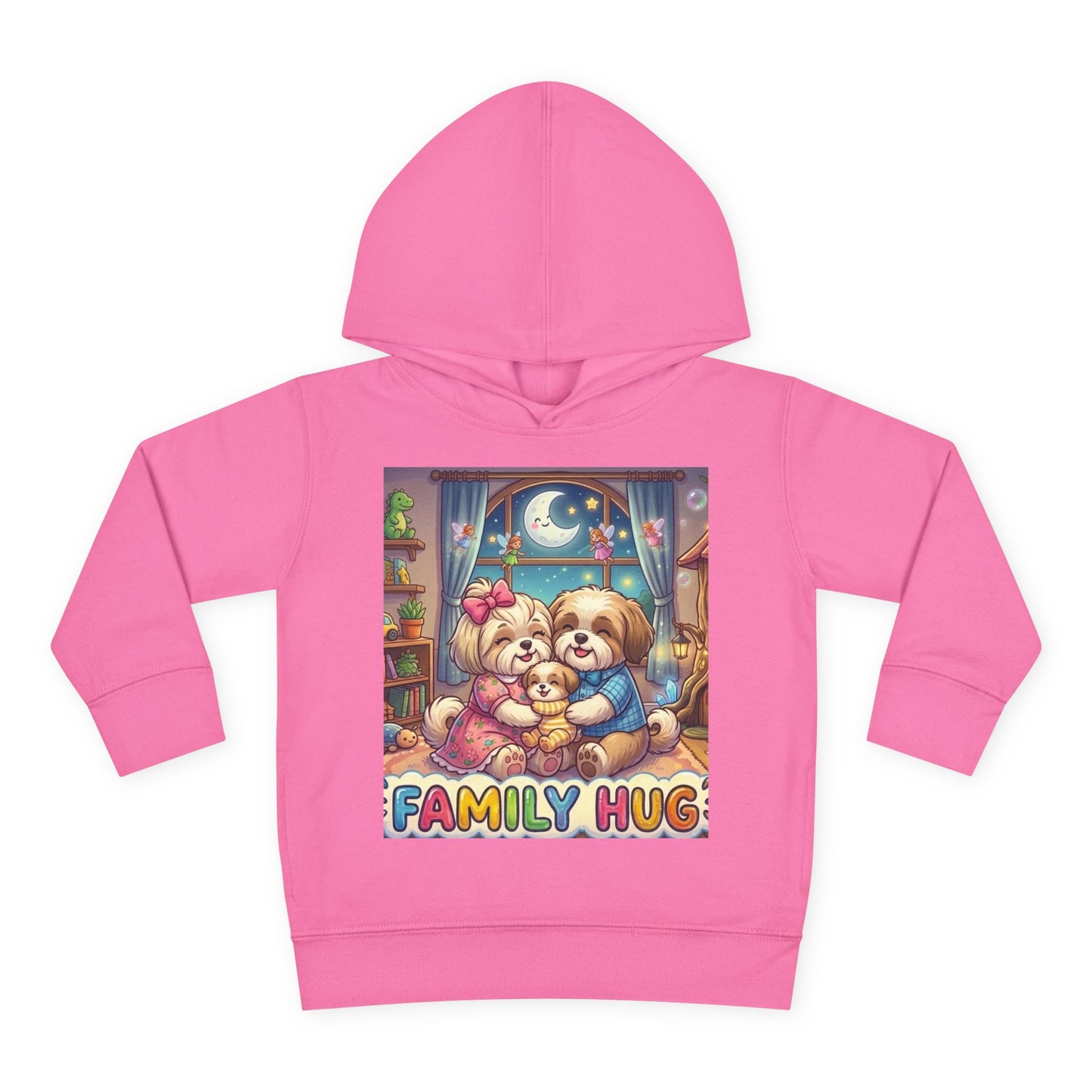 Family Hug Shih Tzu Toddler Pullover Fleece Hoodie