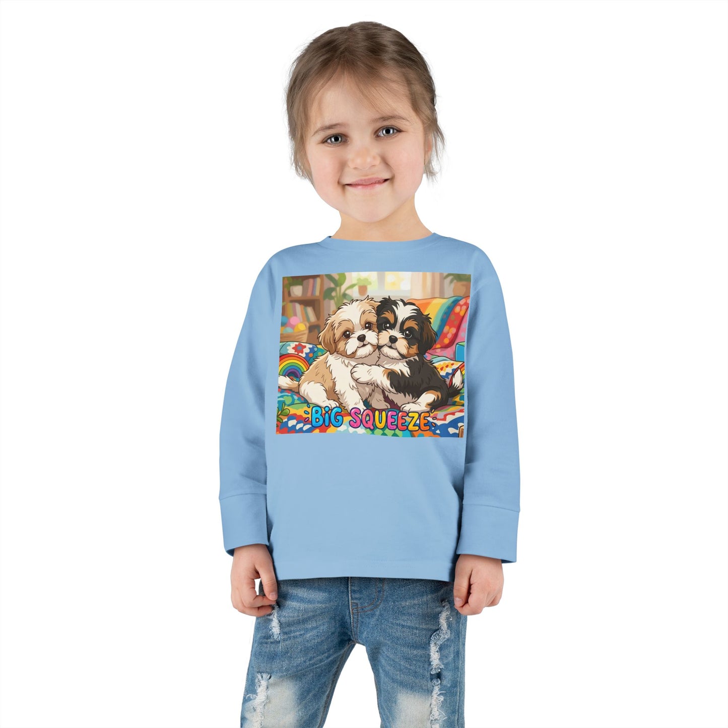 Big Squeeze Shih Tzu Toddler Long Sleeve Tee