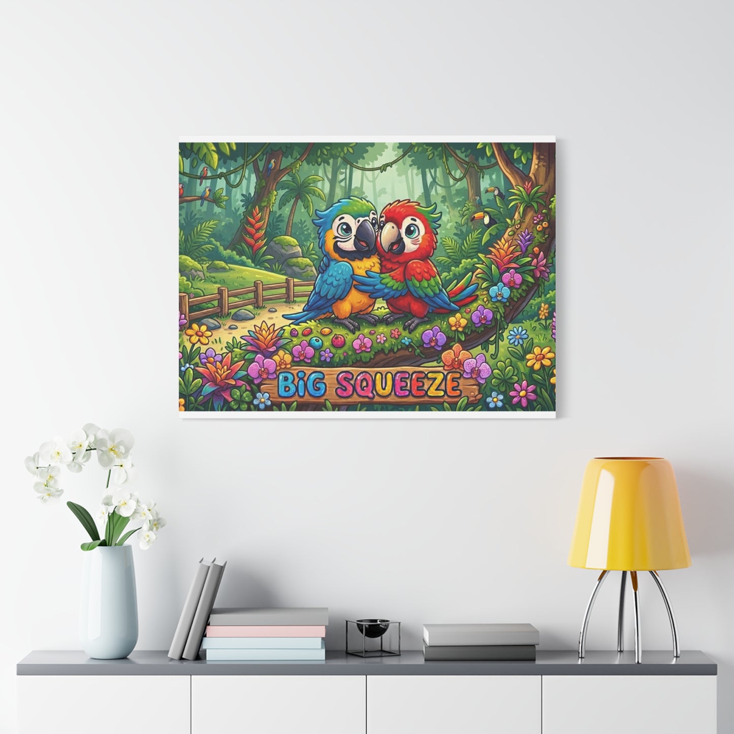 Big Squeeze Macaw Classic Canvas