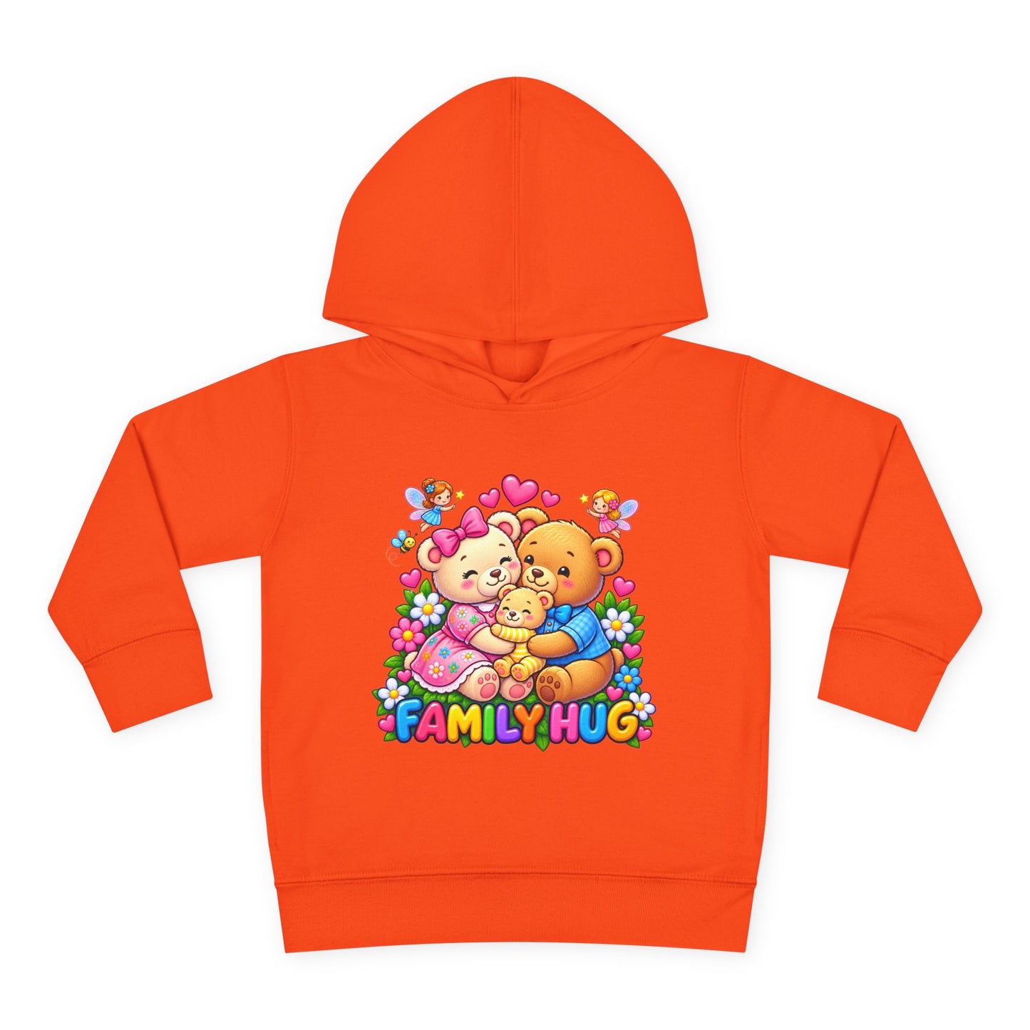 Family Hug Teddy Toddler Pullover Fleece Hoodie