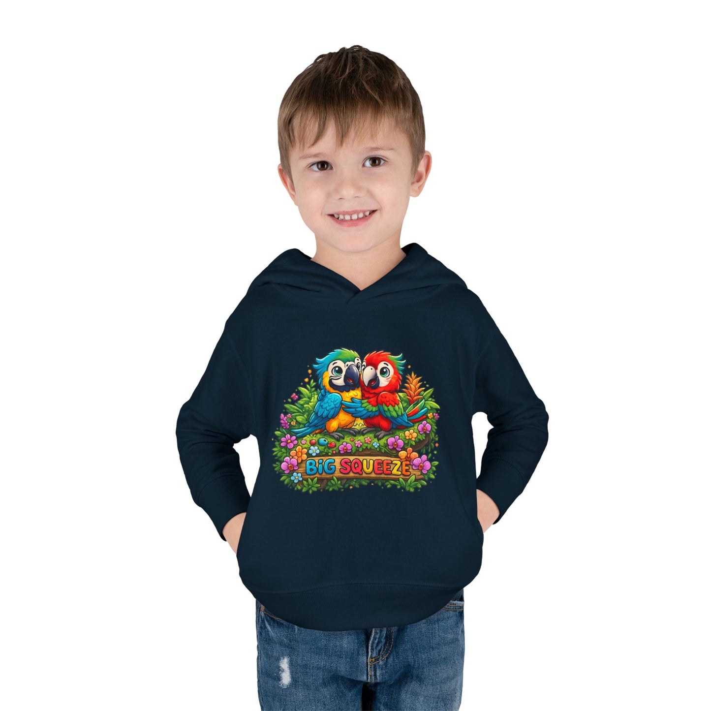 Big Squeeze Macaw Toddler Pullover Fleece Hoodie
