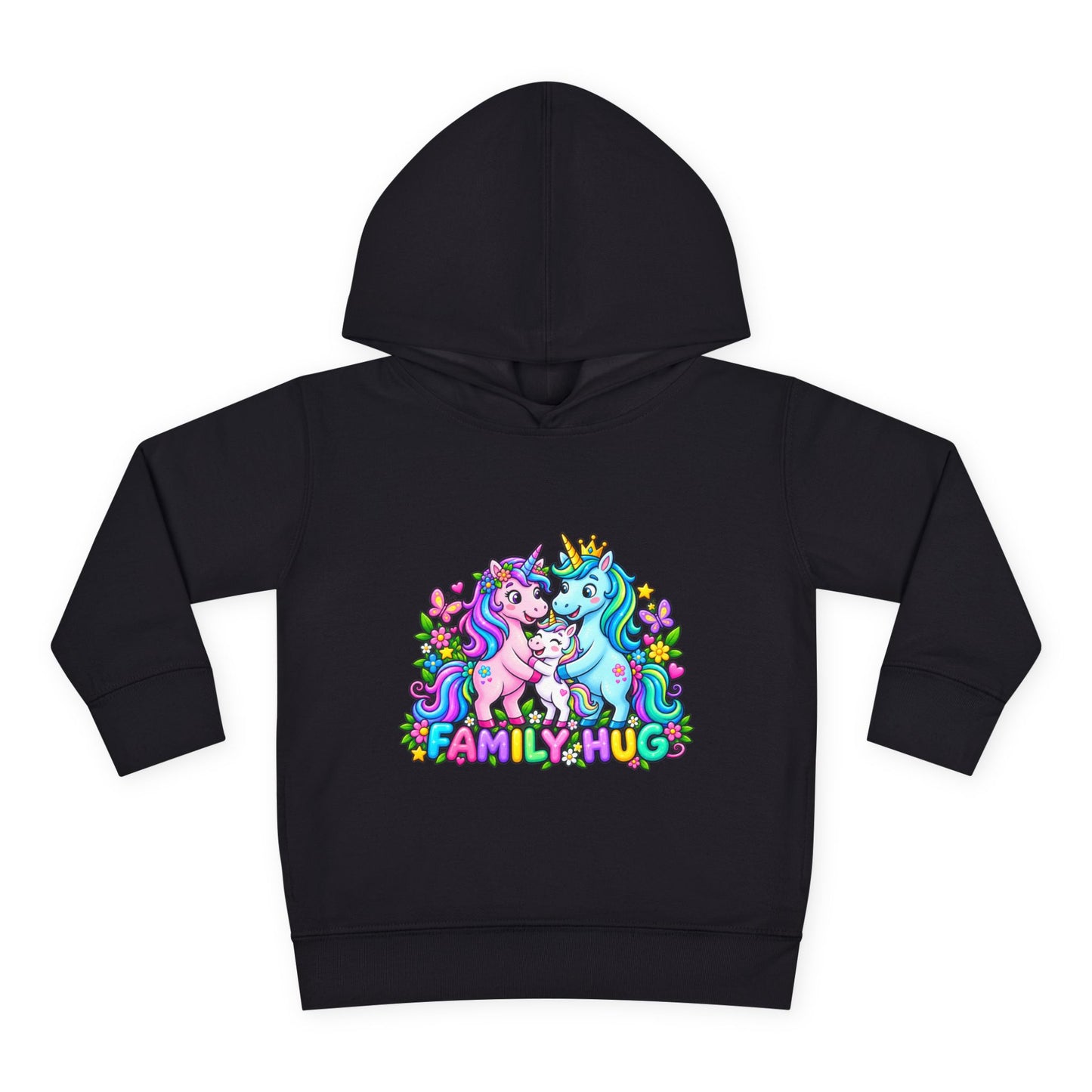 Family Hug Unicorn Toddler Pullover Fleece Hoodie