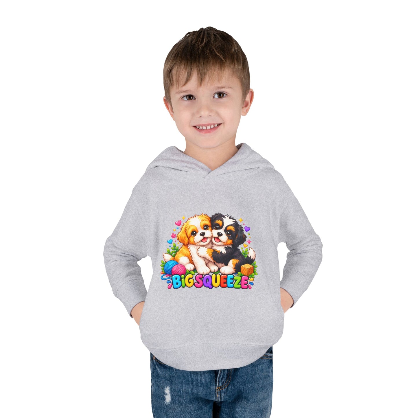 Big Squeeze Shih Tzu Toddler Pullover Fleece Hoodie