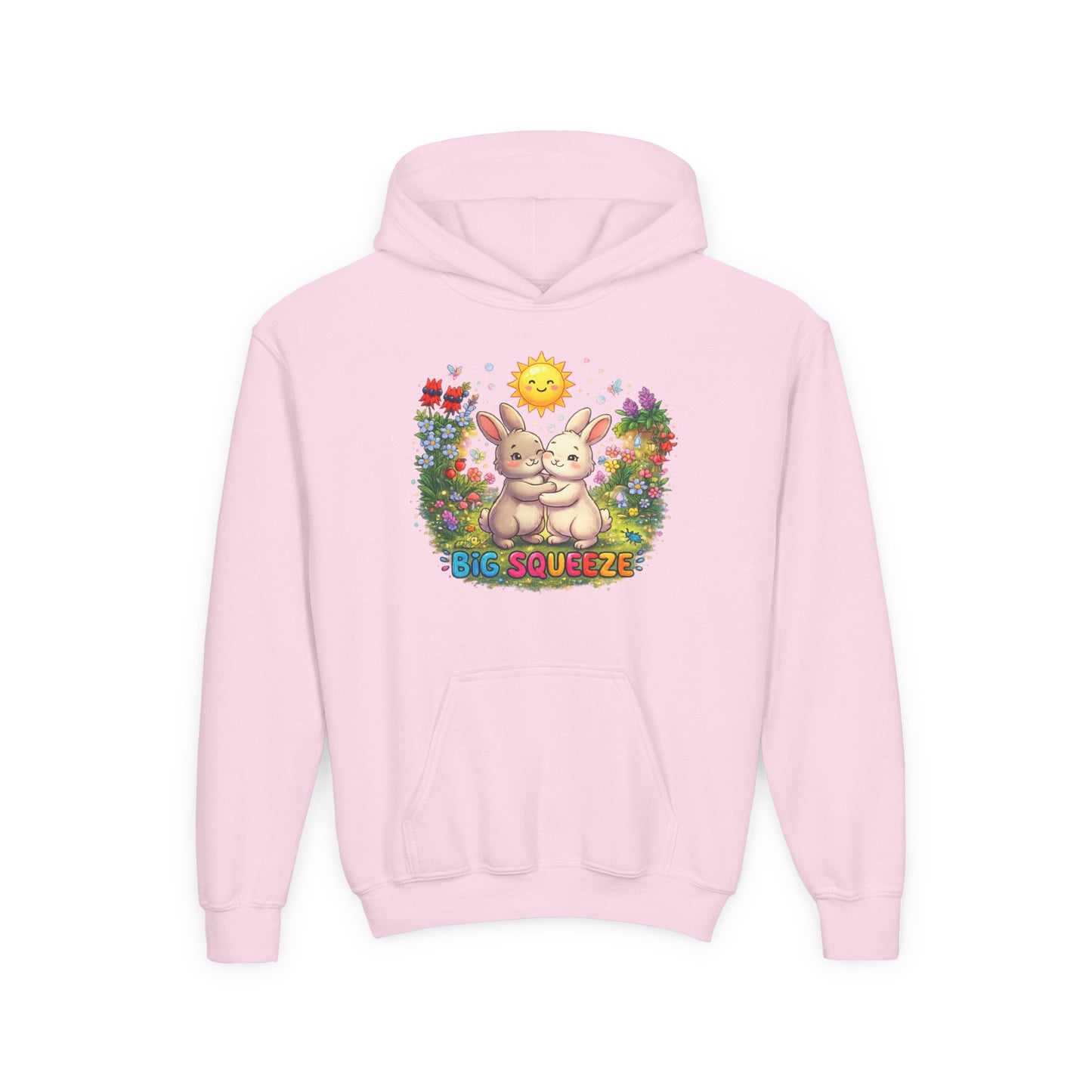 Big Squeeze Bunny Youth Heavy Blend Hooded Sweatshirt