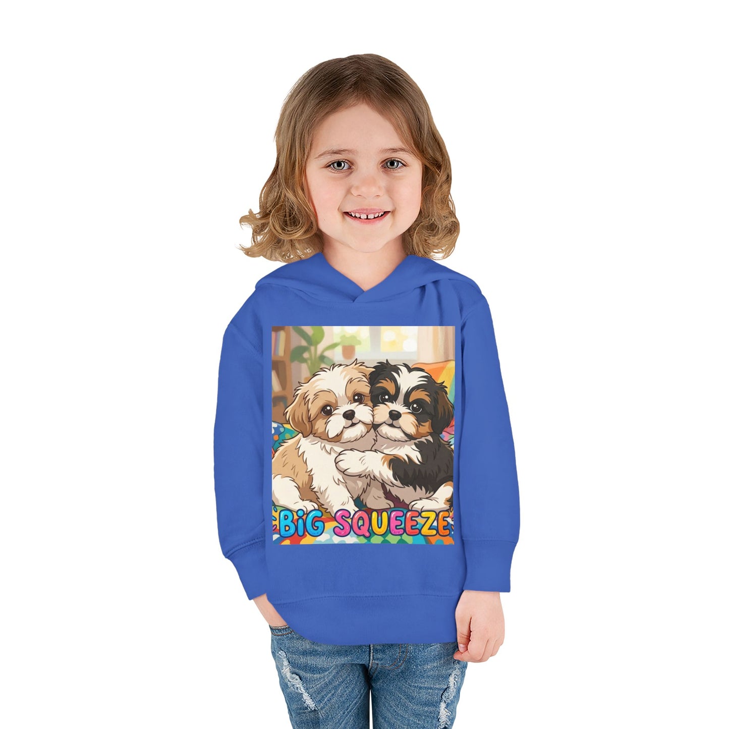 Big Squeeze Shih Tzu Toddler Pullover Fleece Hoodie