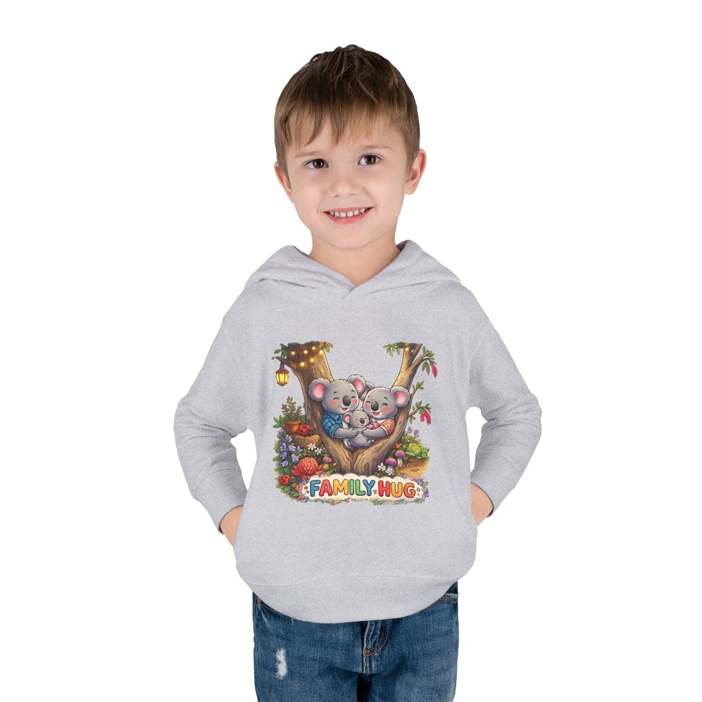 Family Hug Koala Toddler Pullover Fleece Hoodie