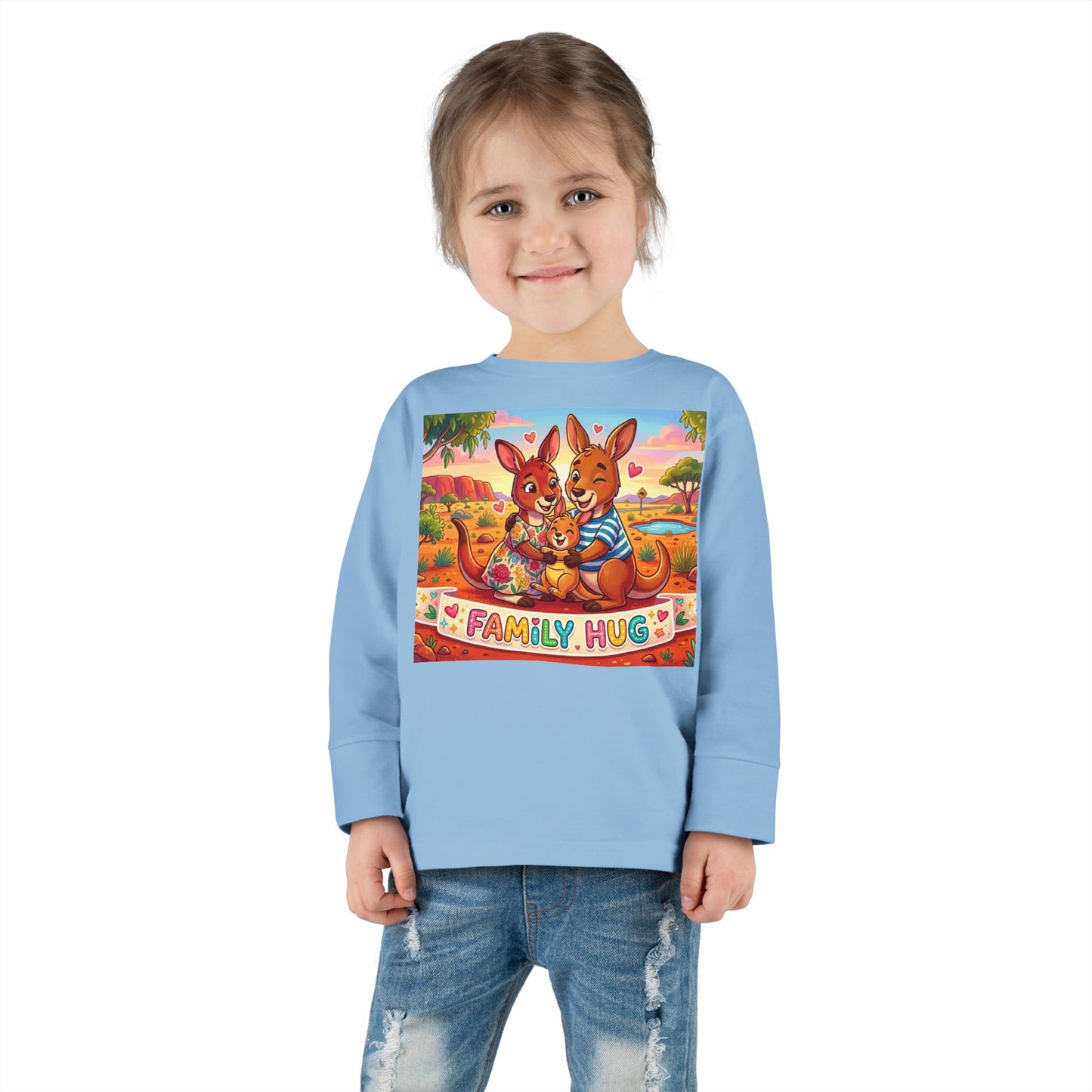 Family Hug Kangaroo Toddler Long Sleeve Tee