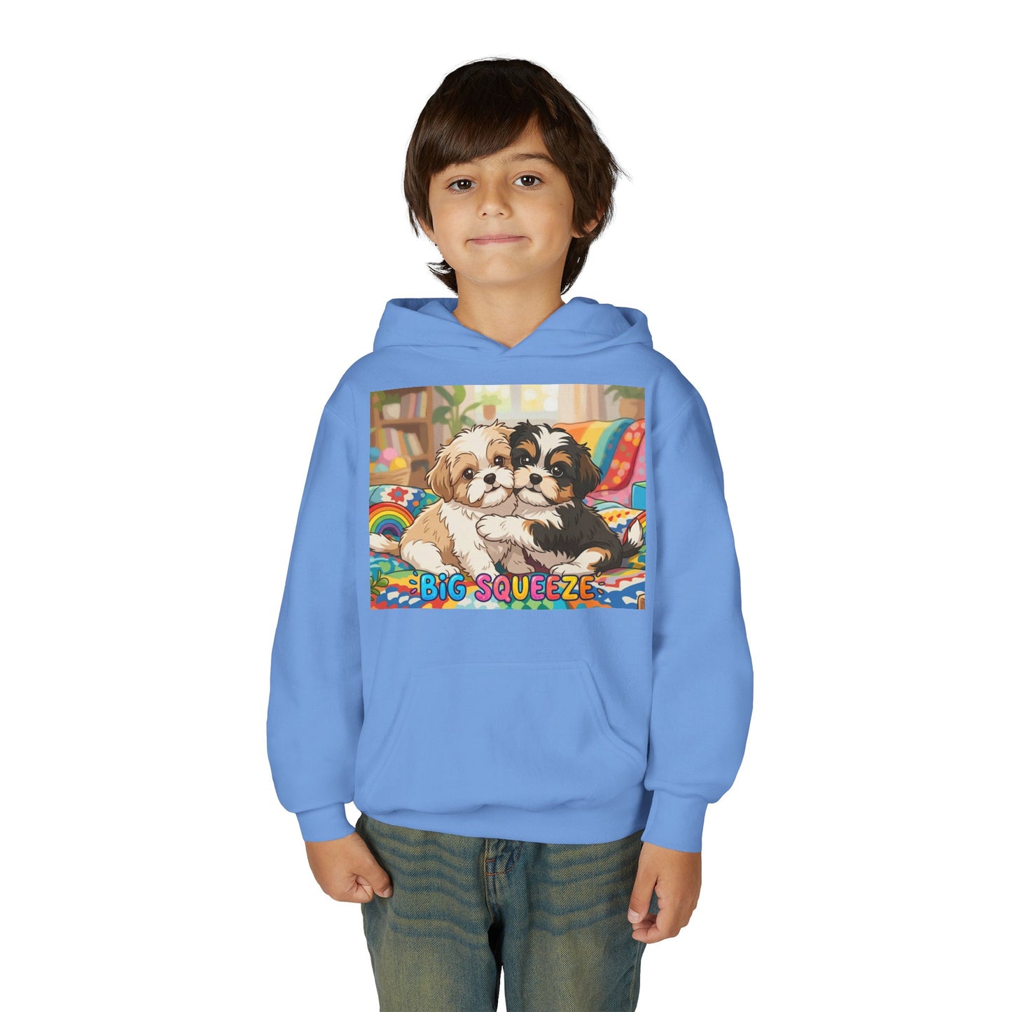 Big Squeeze Shih Tzu Youth Heavy Blend Hooded Sweatshirt