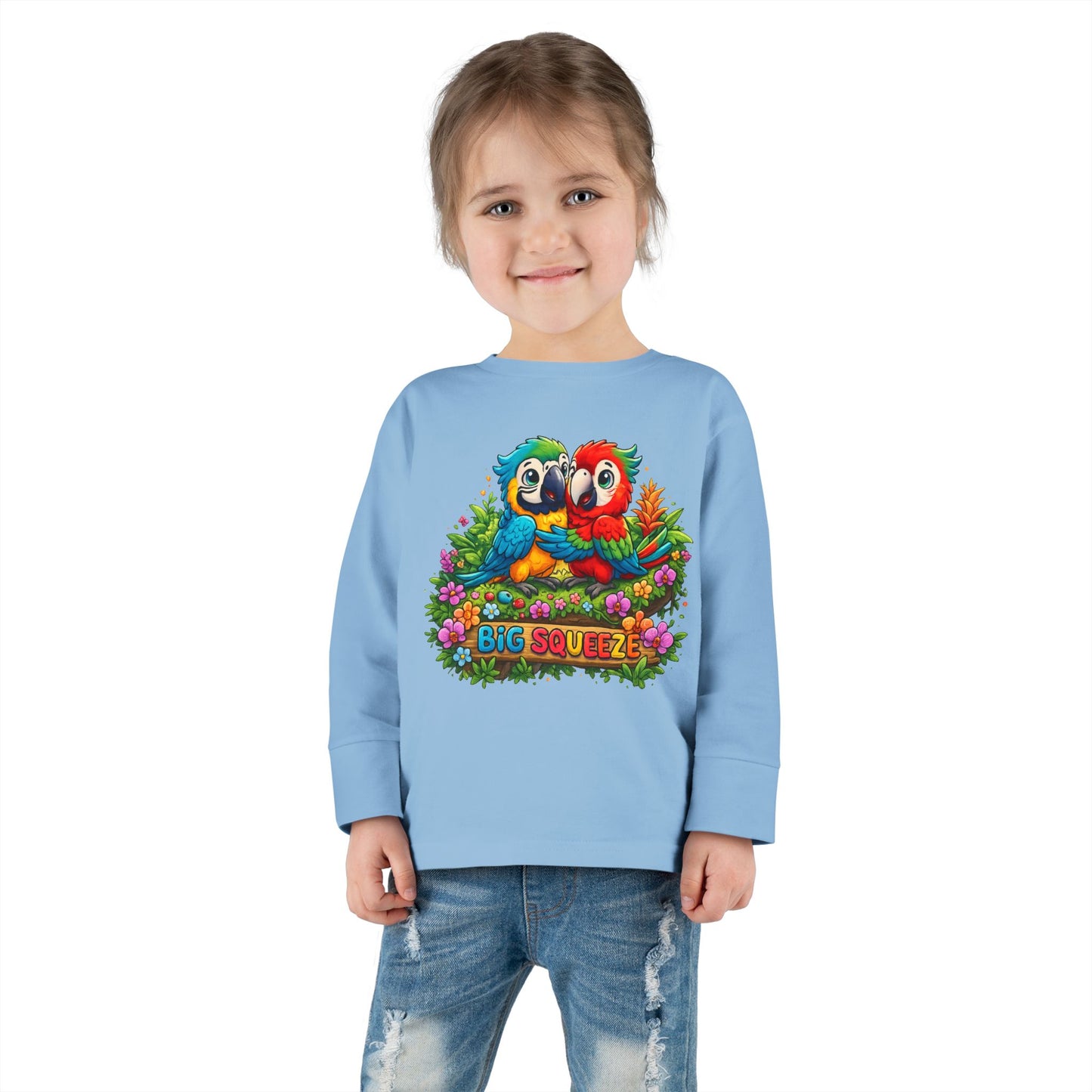 Big Squeeze Macaw Toddler Long Sleeve Tee