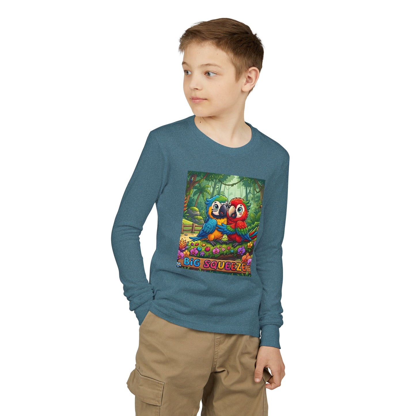 Big Squeeze Macaw Youth Jersey Long Sleeve Tee