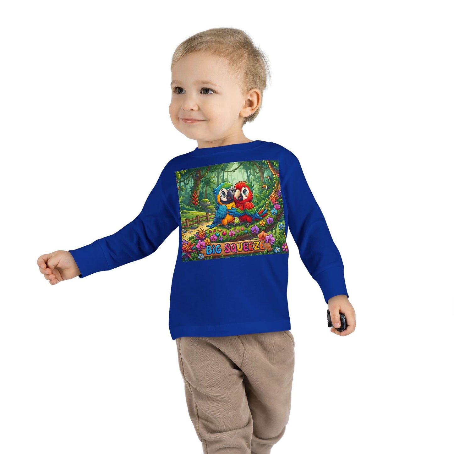 Big Squeeze Macaw Toddler Long Sleeve Tee
