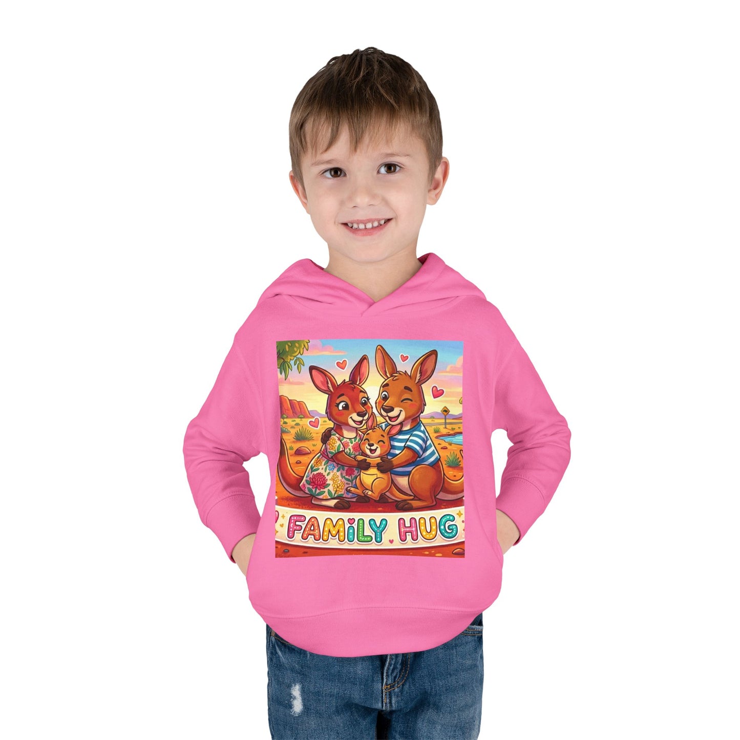 Family Hug Kangaroo Toddler Pullover Fleece Hoodie