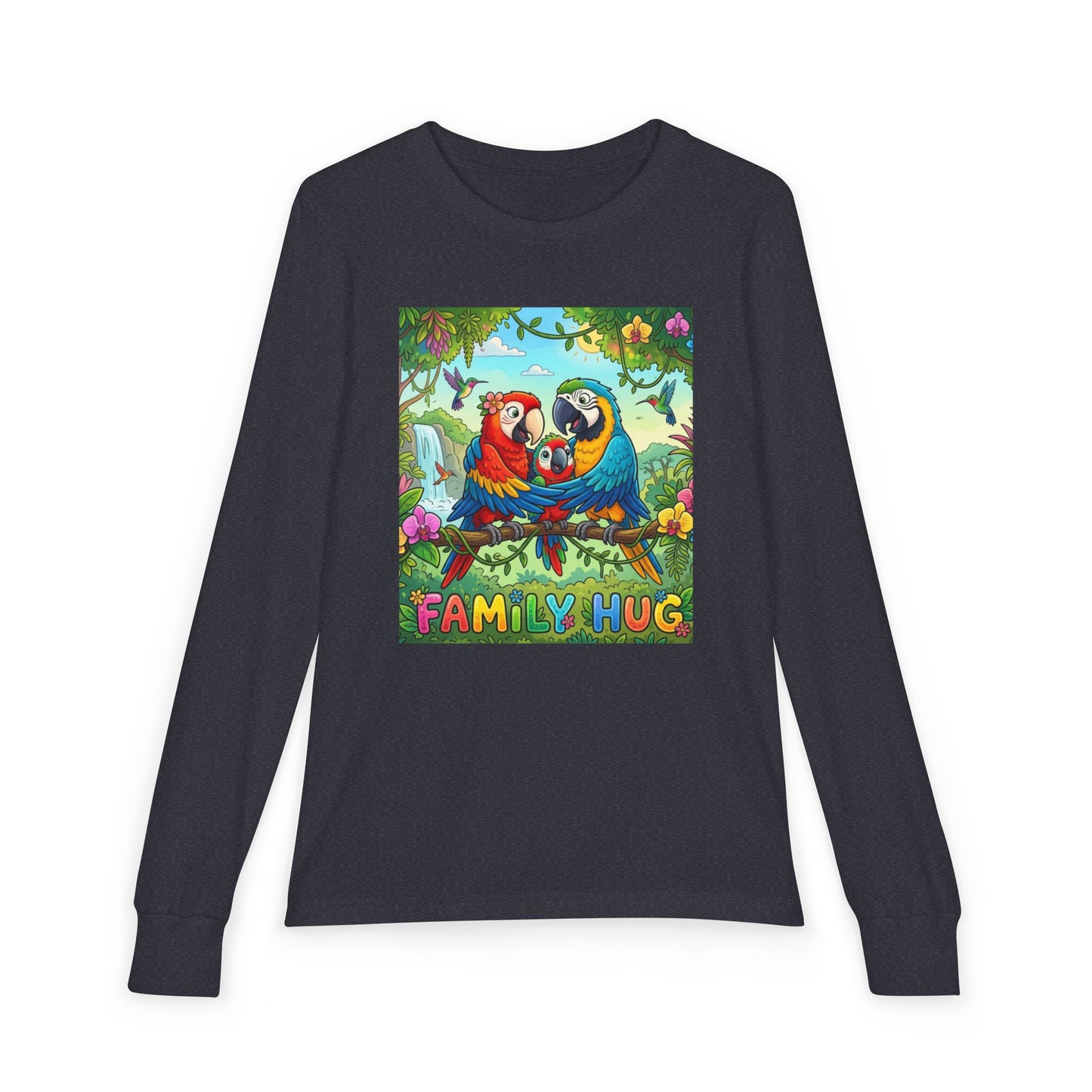Family Hug Macaw Youth Jersey Long Sleeve Tee