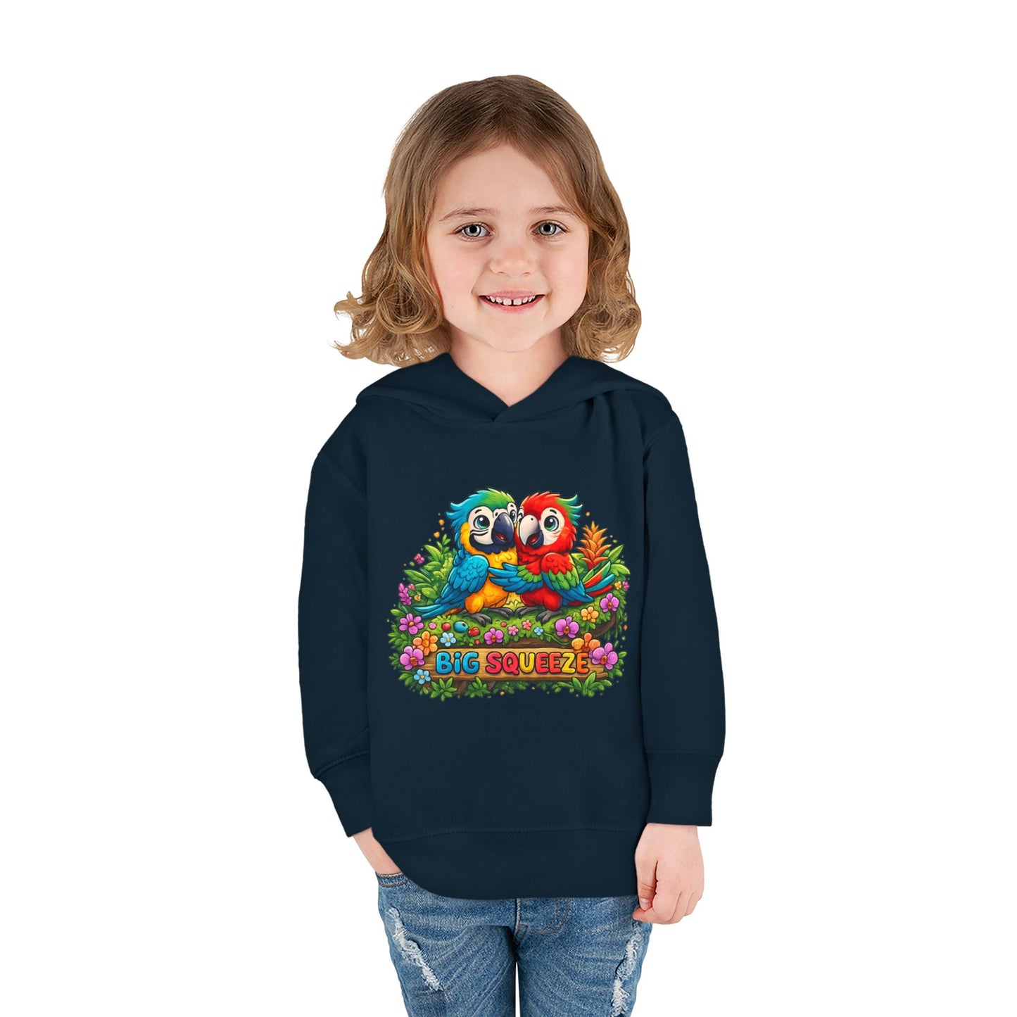 Big Squeeze Macaw Toddler Pullover Fleece Hoodie
