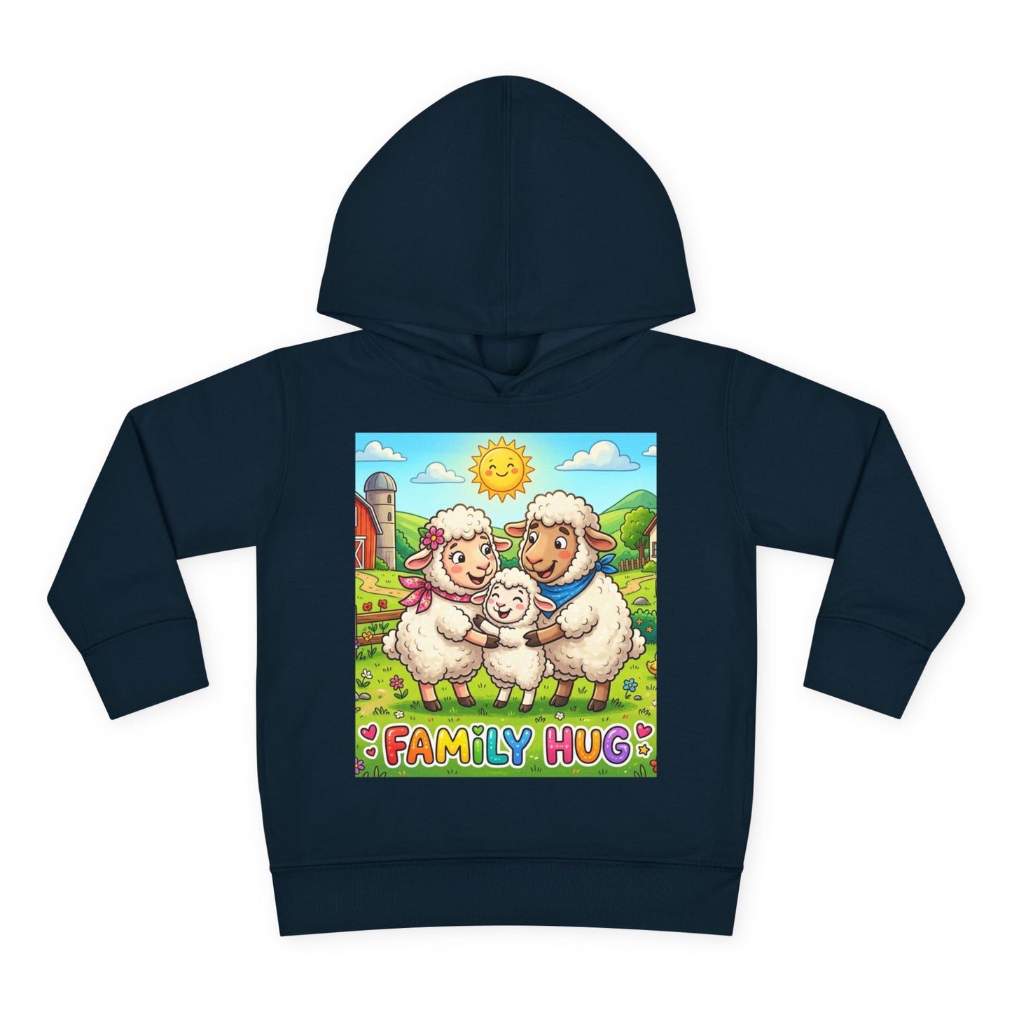 Family Hug Lamb Toddler Pullover Fleece Hoodie