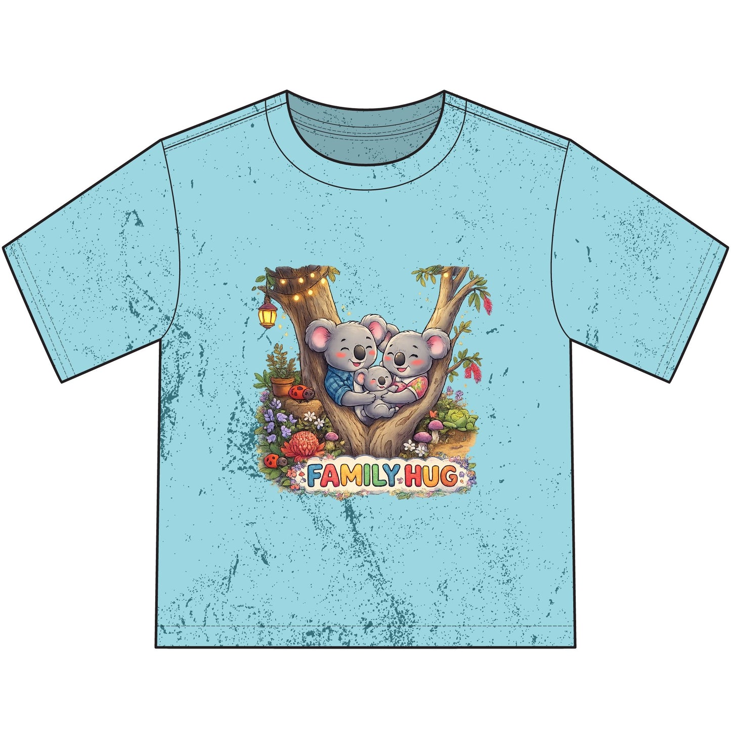 Family Hug Koala Heavyweight Color Blast Youth T-Shirt