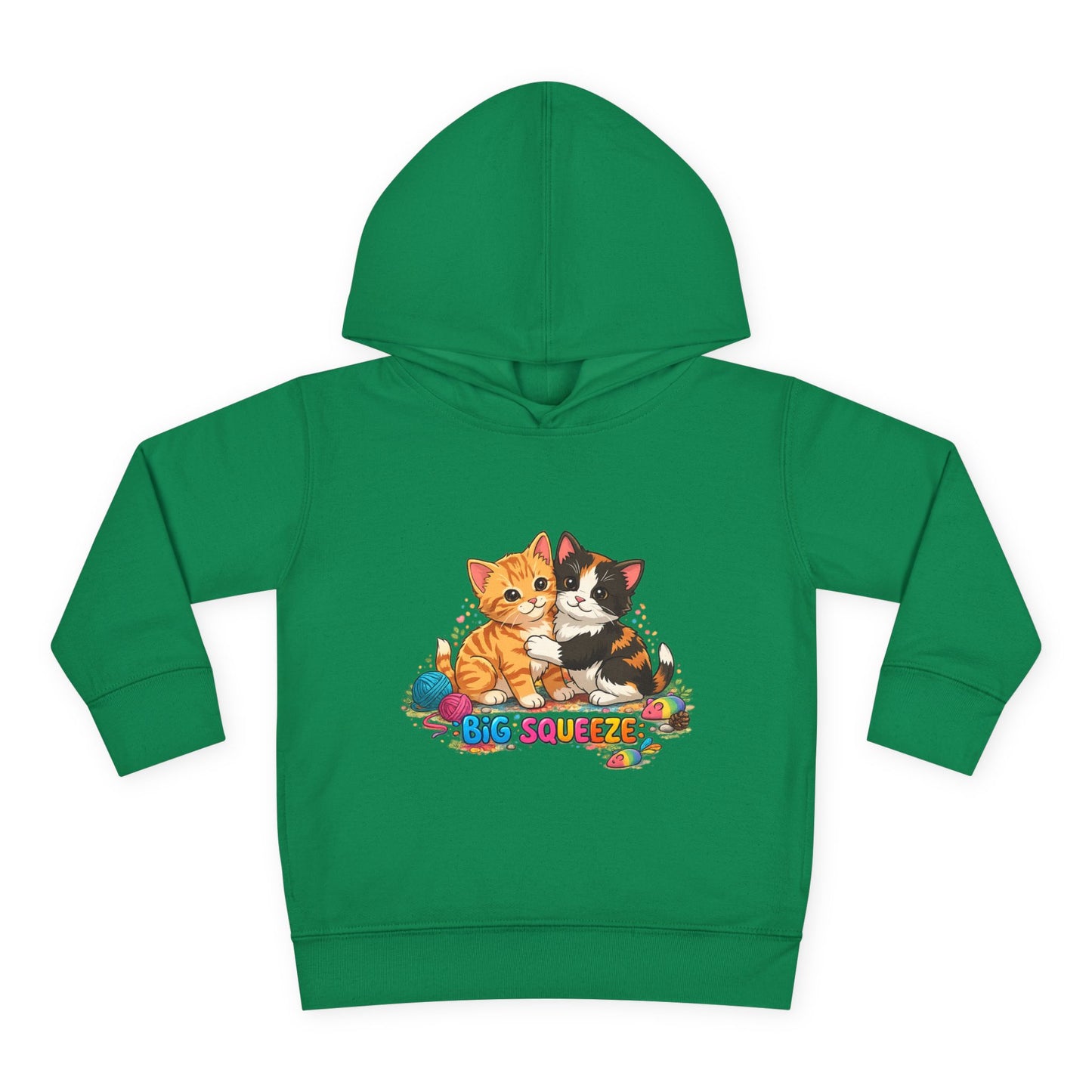 Big Squeeze Kitten Toddler Pullover Fleece Hoodie