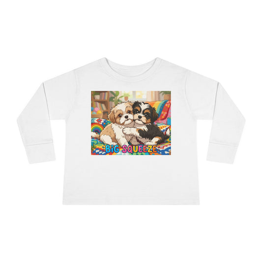 Big Squeeze Shih Tzu Toddler Long Sleeve Tee