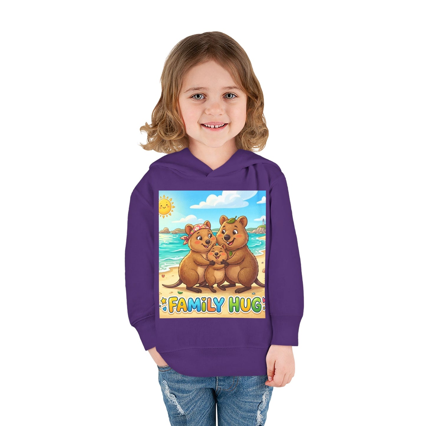 Family Hug Quokka Toddler Pullover Fleece Hoodie