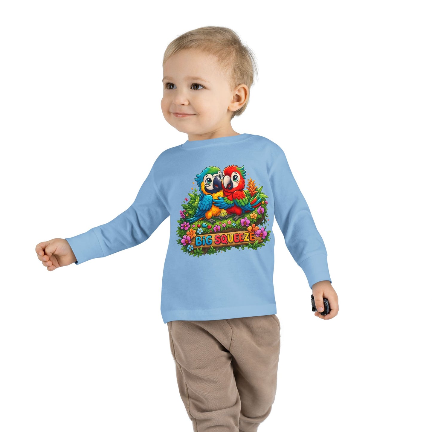 Big Squeeze Macaw Toddler Long Sleeve Tee