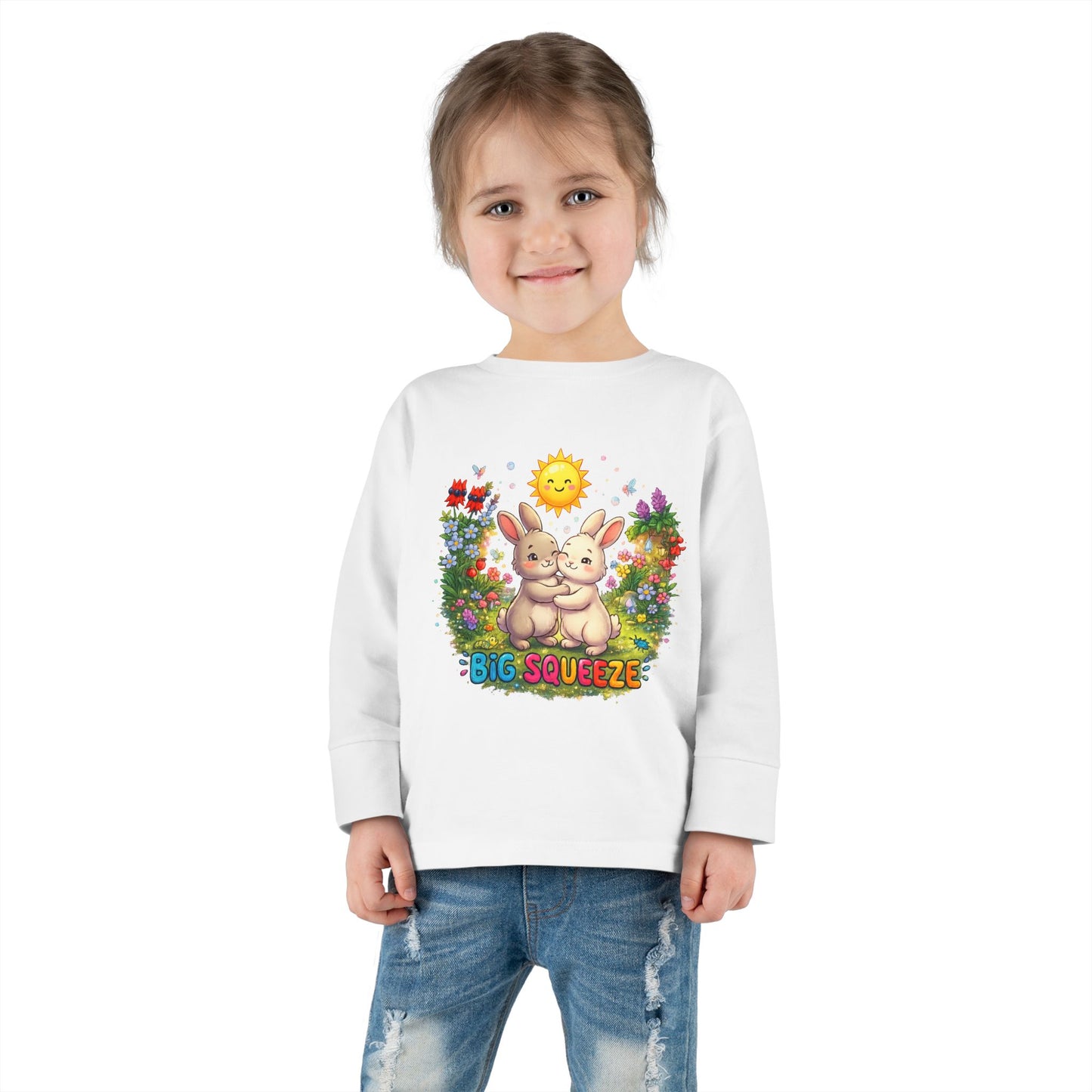 Big Squeeze Bunny Toddler Long Sleeve Tee