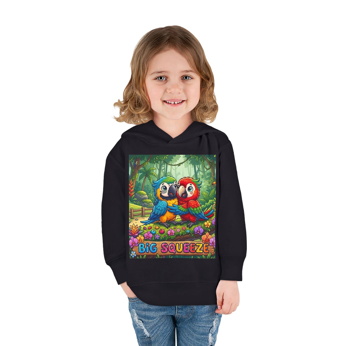 Big Squeeze Macaw Toddler Pullover Fleece Hoodie