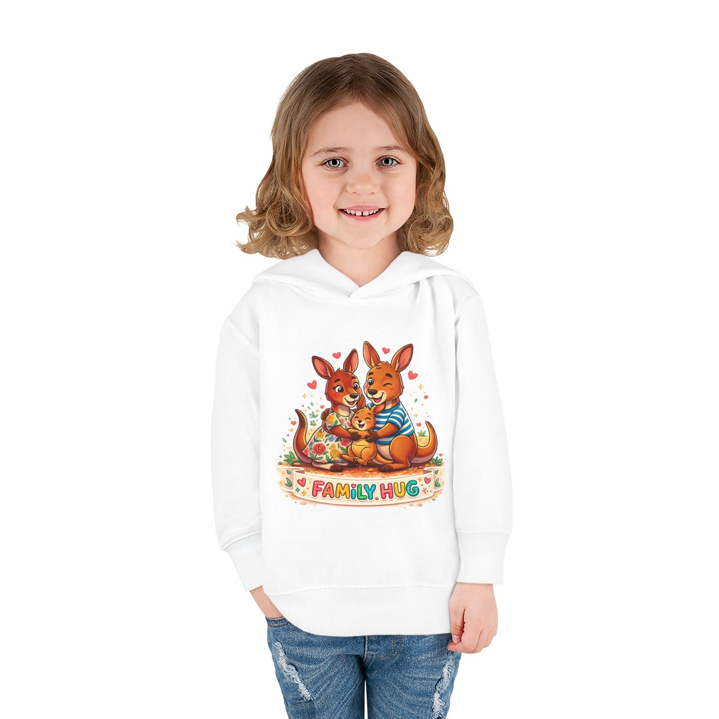 Family Hug Kangaroo Toddler Pullover Fleece Hoodie