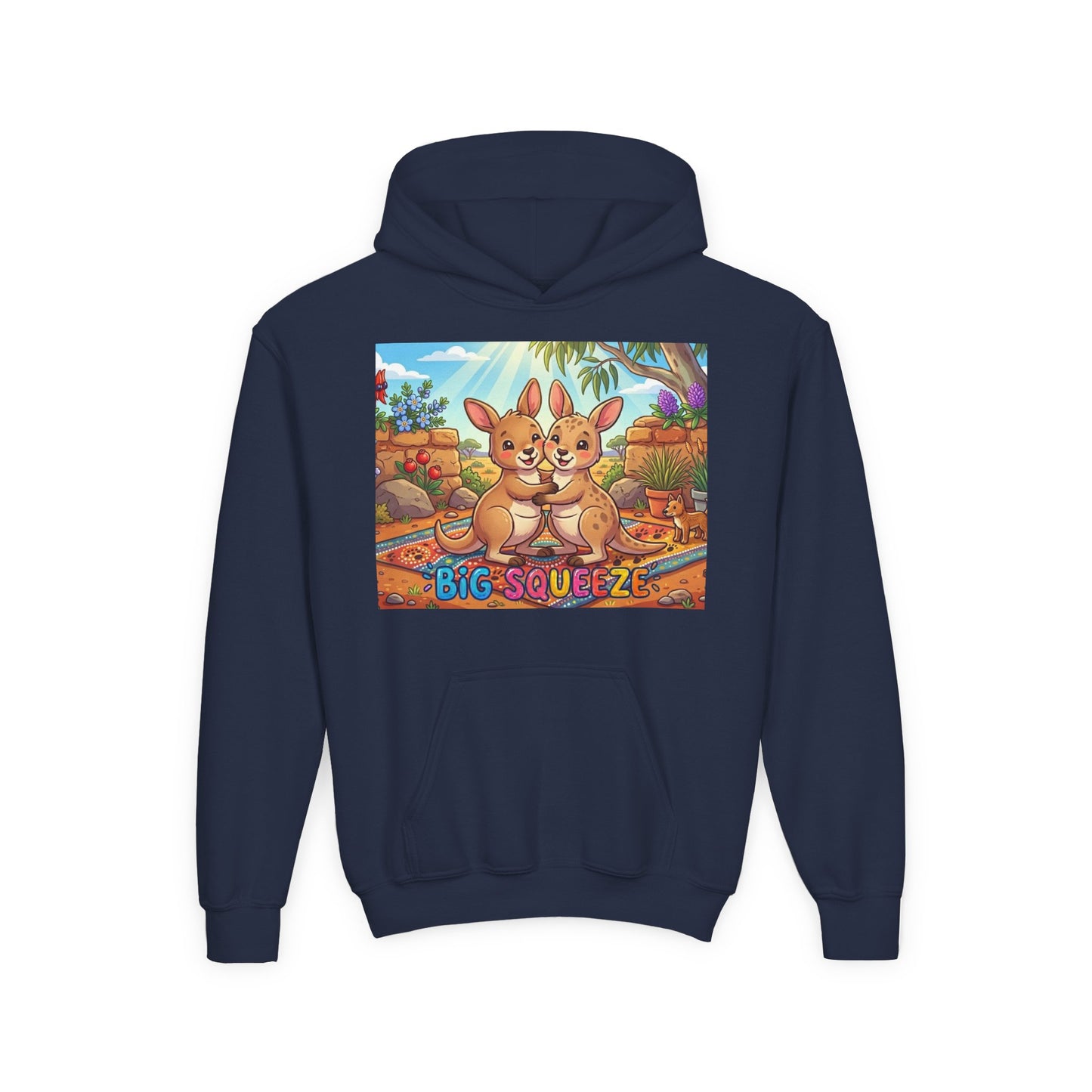 Big Squeeze Kangaroo Youth Heavy Blend Hooded Sweatshirt