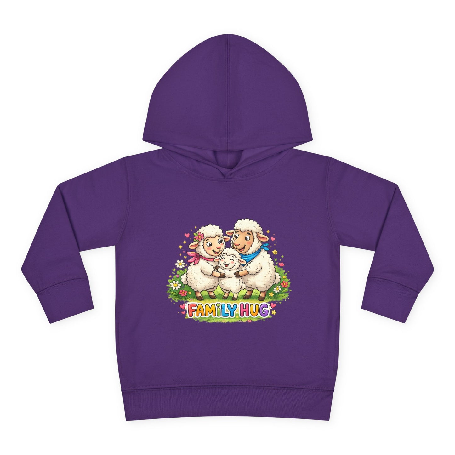 Family Hug Lamb Toddler Pullover Fleece Hoodie